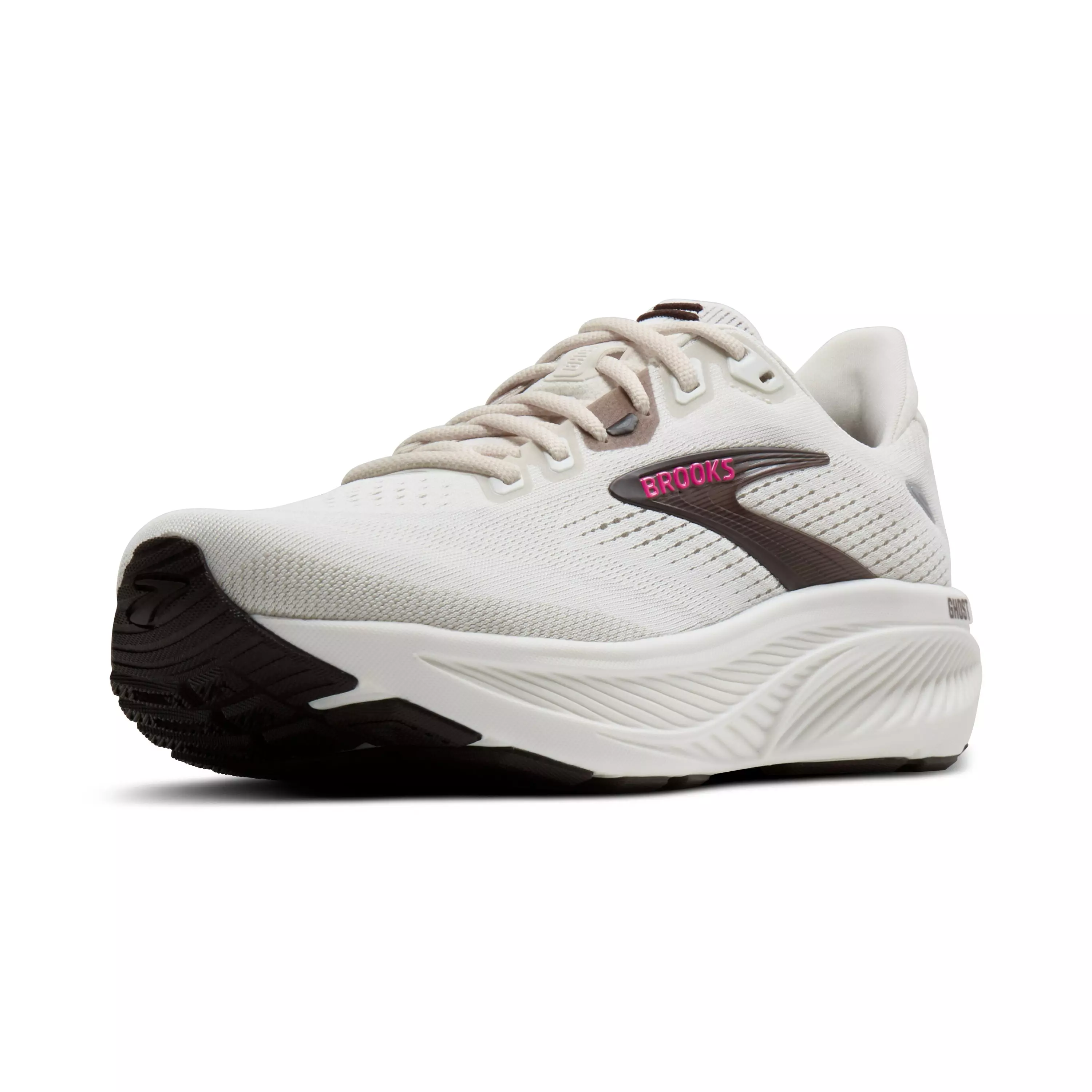 Brooks Ghost 18 "Coconut/Coffee/Fuchsia" Women's Running Shoe - COCONUT/COFFEE/FUCHSIA