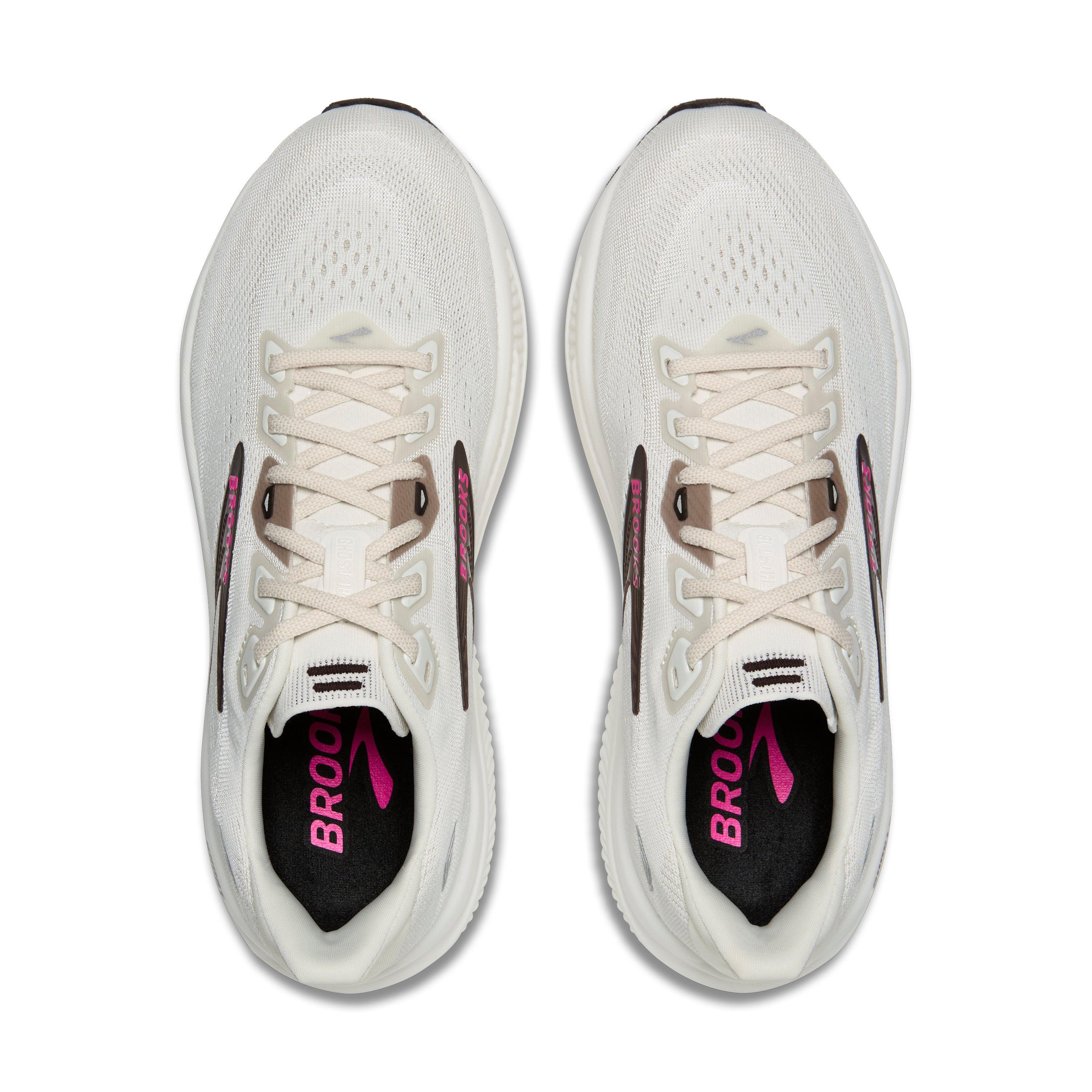 Brooks Ghost 18 "Coconut/Coffee/Fuchsia" Women's Running Shoe - COCONUT/COFFEE/FUCHSIA