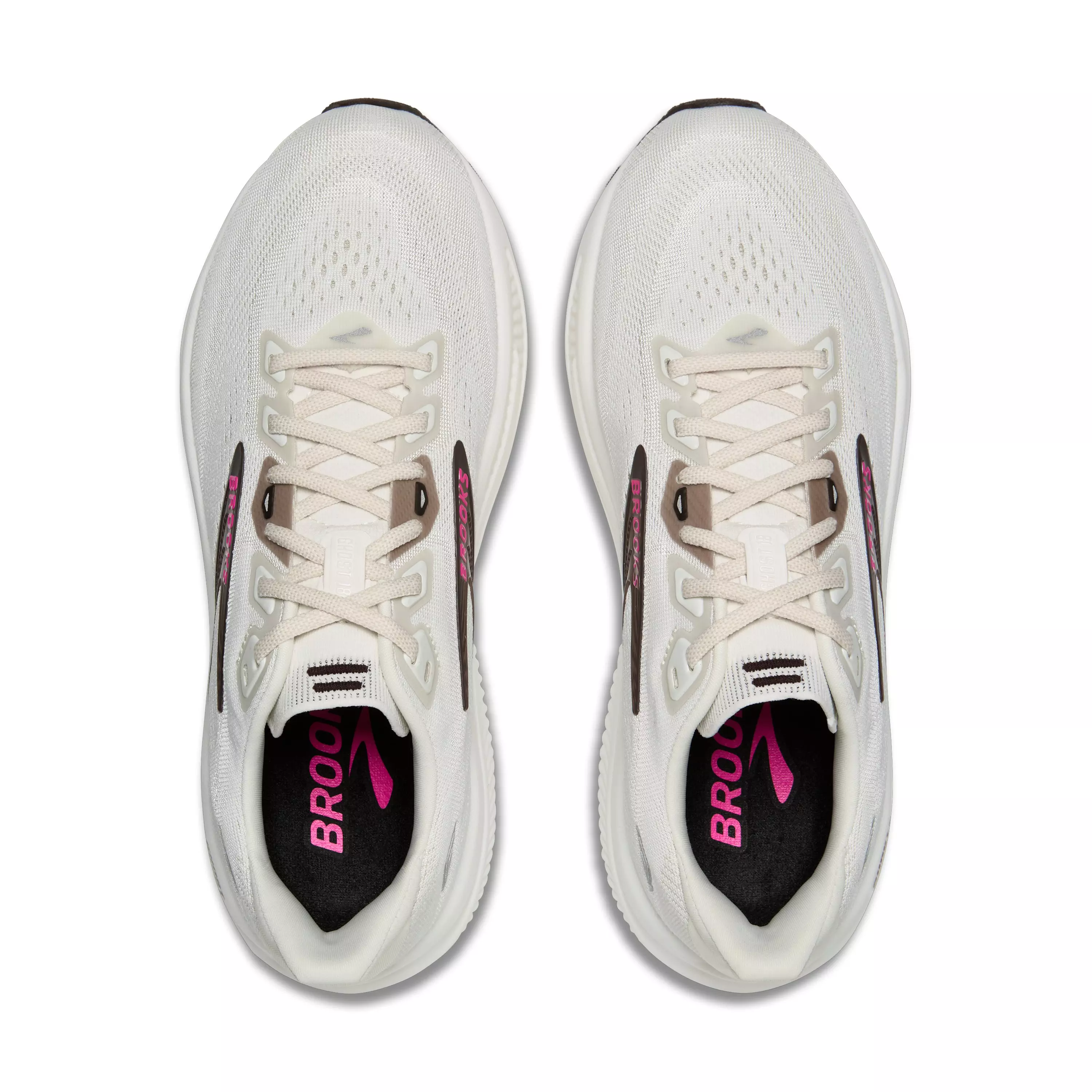 Brooks Ghost 18 "Coconut/Coffee/Fuchsia" Women's Running Shoe - COCONUT/COFFEE/FUCHSIA