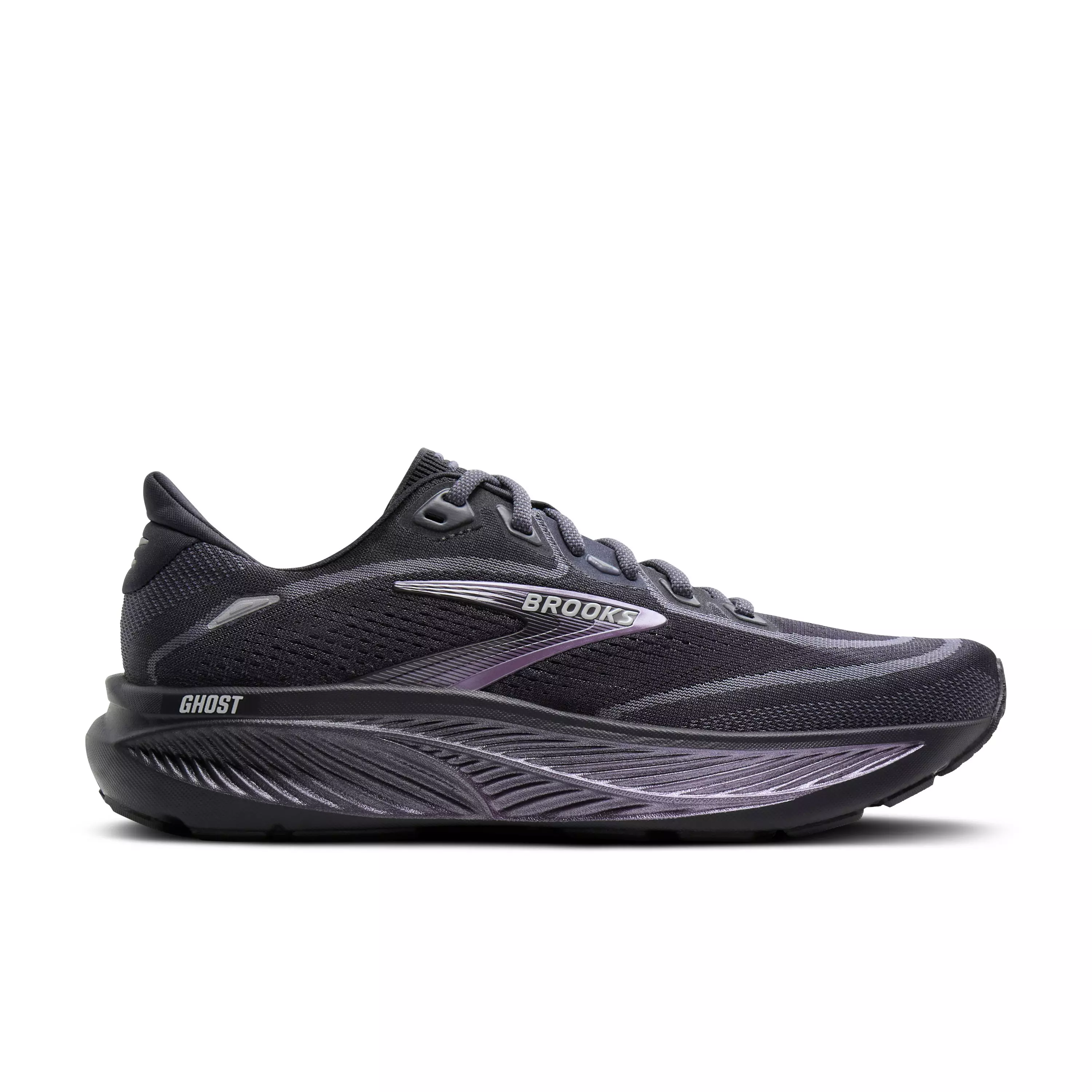 Brooks Ghost 18 "Ebony/Folkstone/Metallic" Women's Running Shoe - EBONY/FOLKSTONE/METALLIC