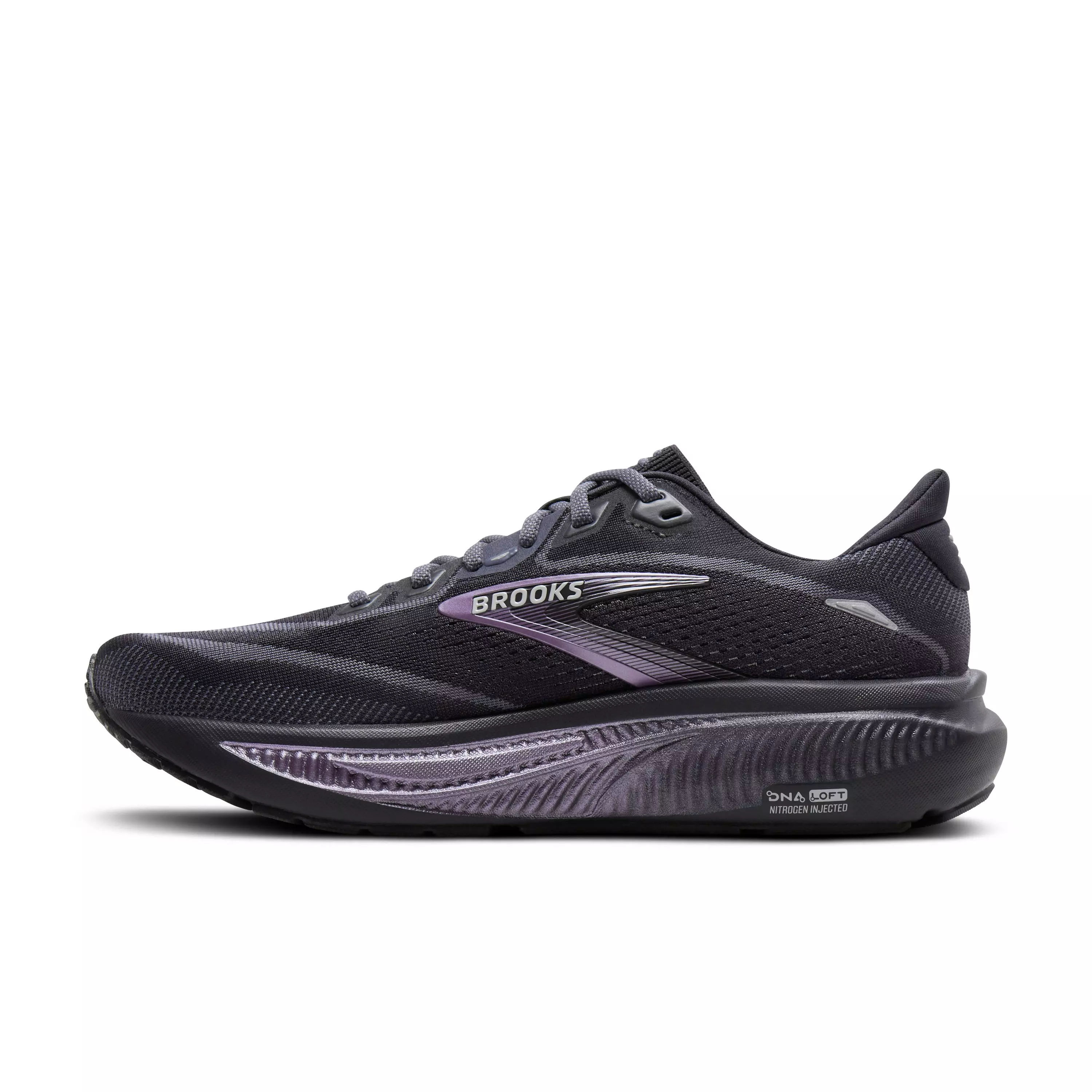 Brooks Ghost 18 "Ebony/Folkstone/Metallic" Women's Running Shoe - EBONY/FOLKSTONE/METALLIC