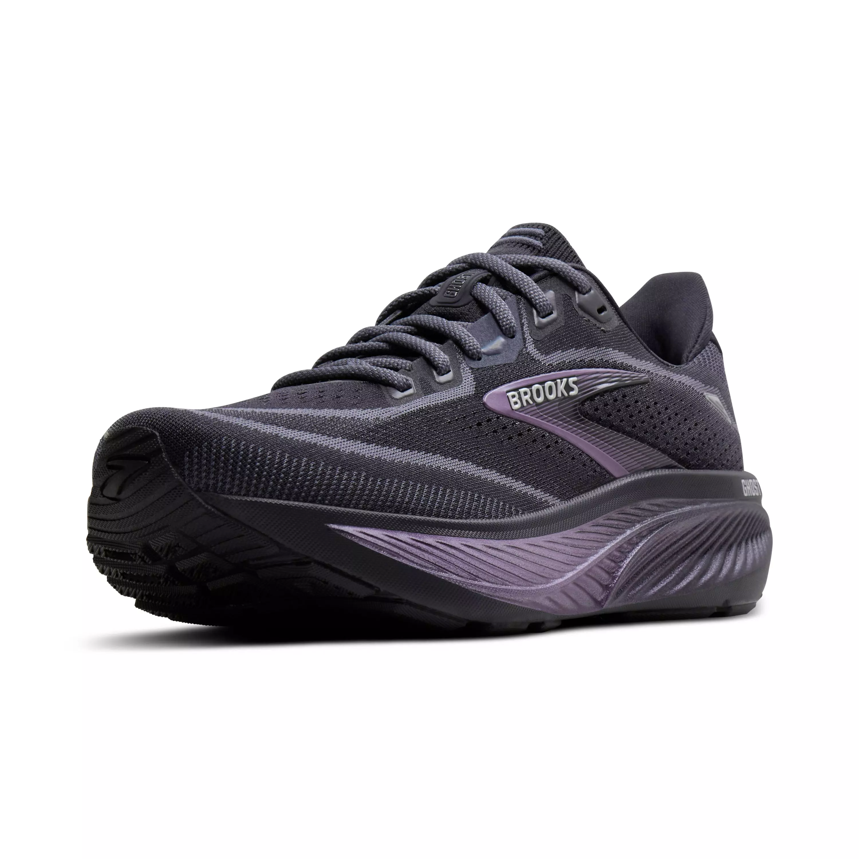 Brooks Ghost 18 "Ebony/Folkstone/Metallic" Women's Running Shoe - EBONY/FOLKSTONE/METALLIC