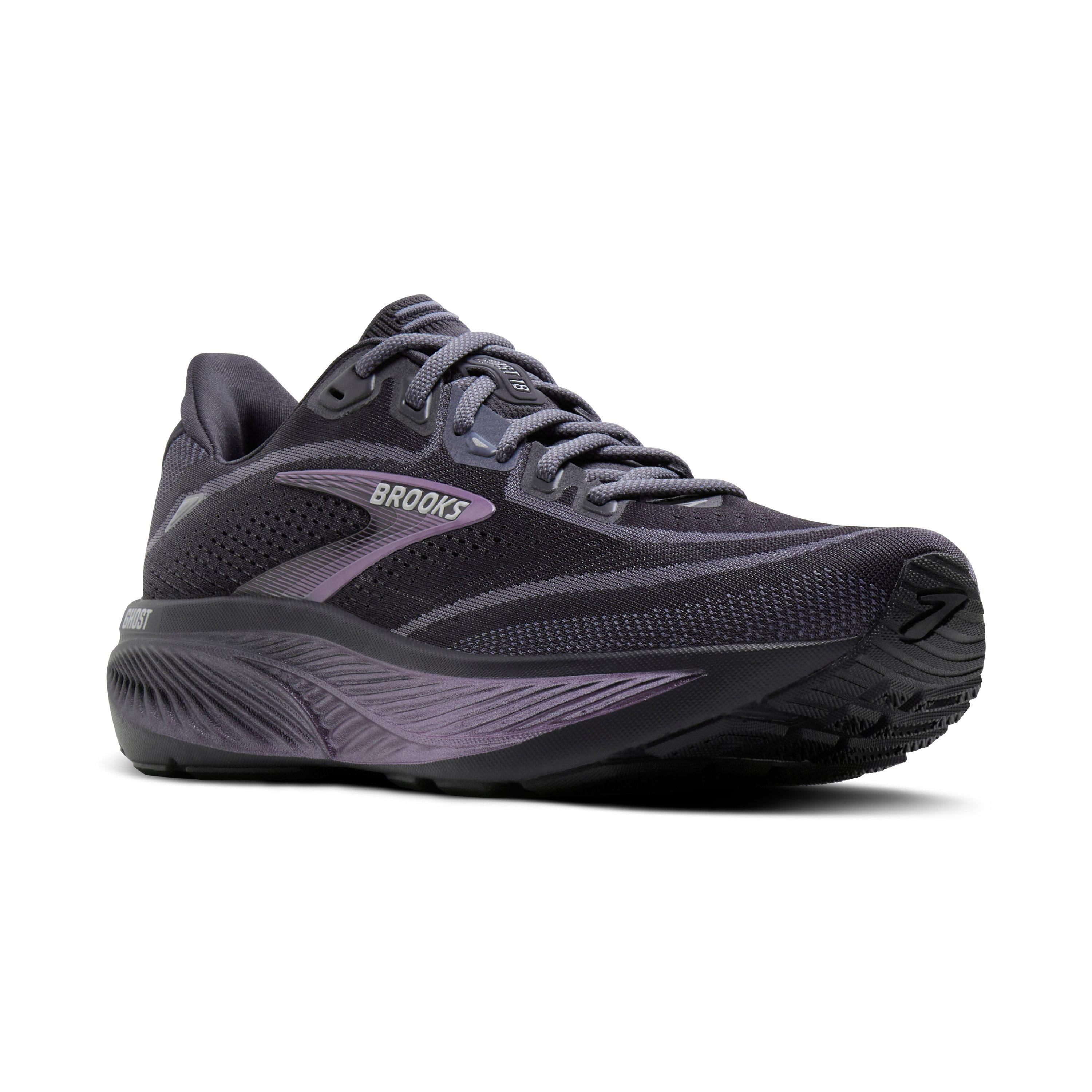 Brooks Ghost 18 "Ebony/Folkstone/Metallic" Women's Running Shoe - EBONY/FOLKSTONE/METALLIC