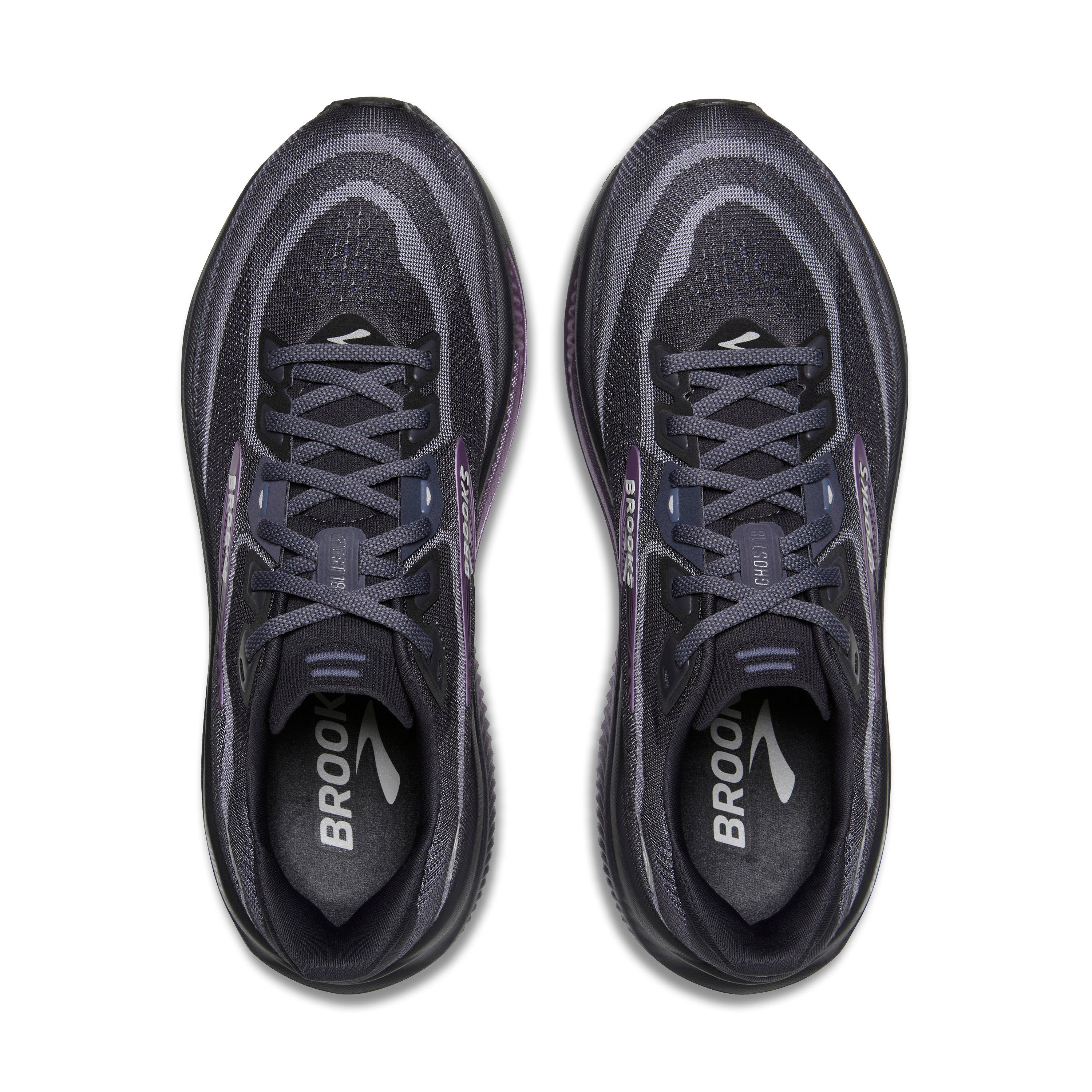 Brooks Ghost 18 "Ebony/Folkstone/Metallic" Women's Running Shoe - EBONY/FOLKSTONE/METALLIC