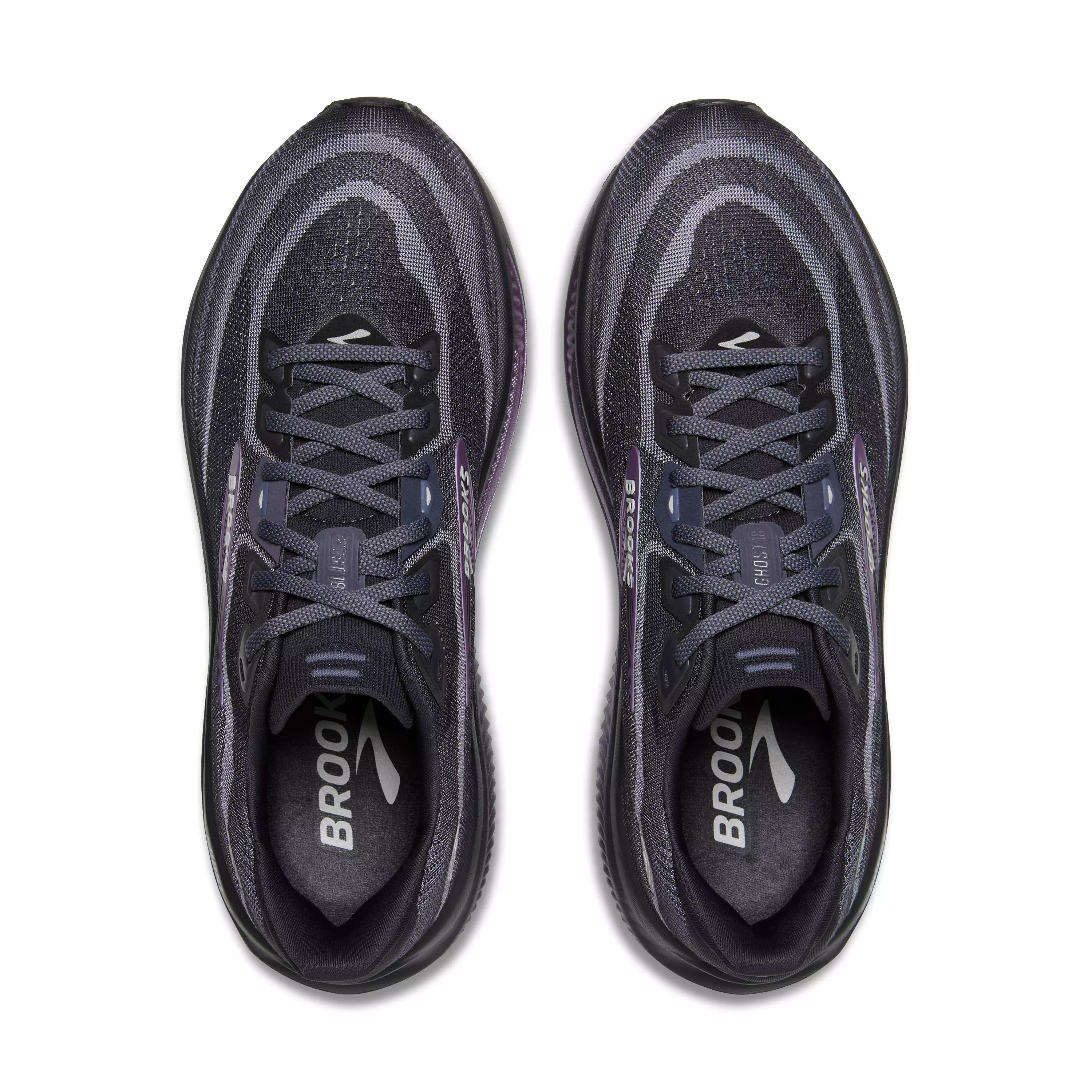 Brooks Ghost 18 "Ebony/Folkstone/Metallic" Women's Running Shoe - EBONY/FOLKSTONE/METALLIC