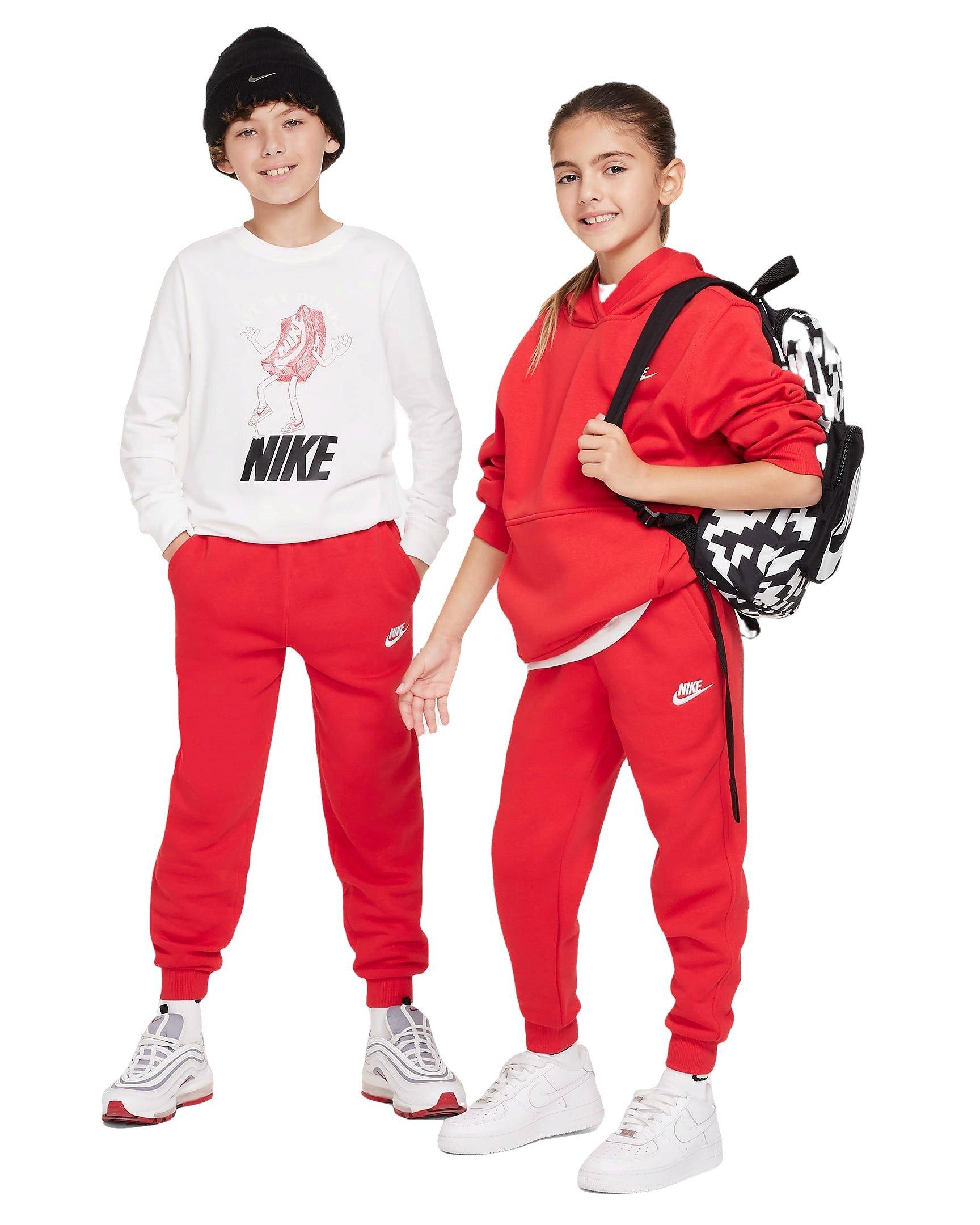 Nike Big Kids' Sportswear Club Fleece LBR Joggers - Red - RED Thumbnail View 7