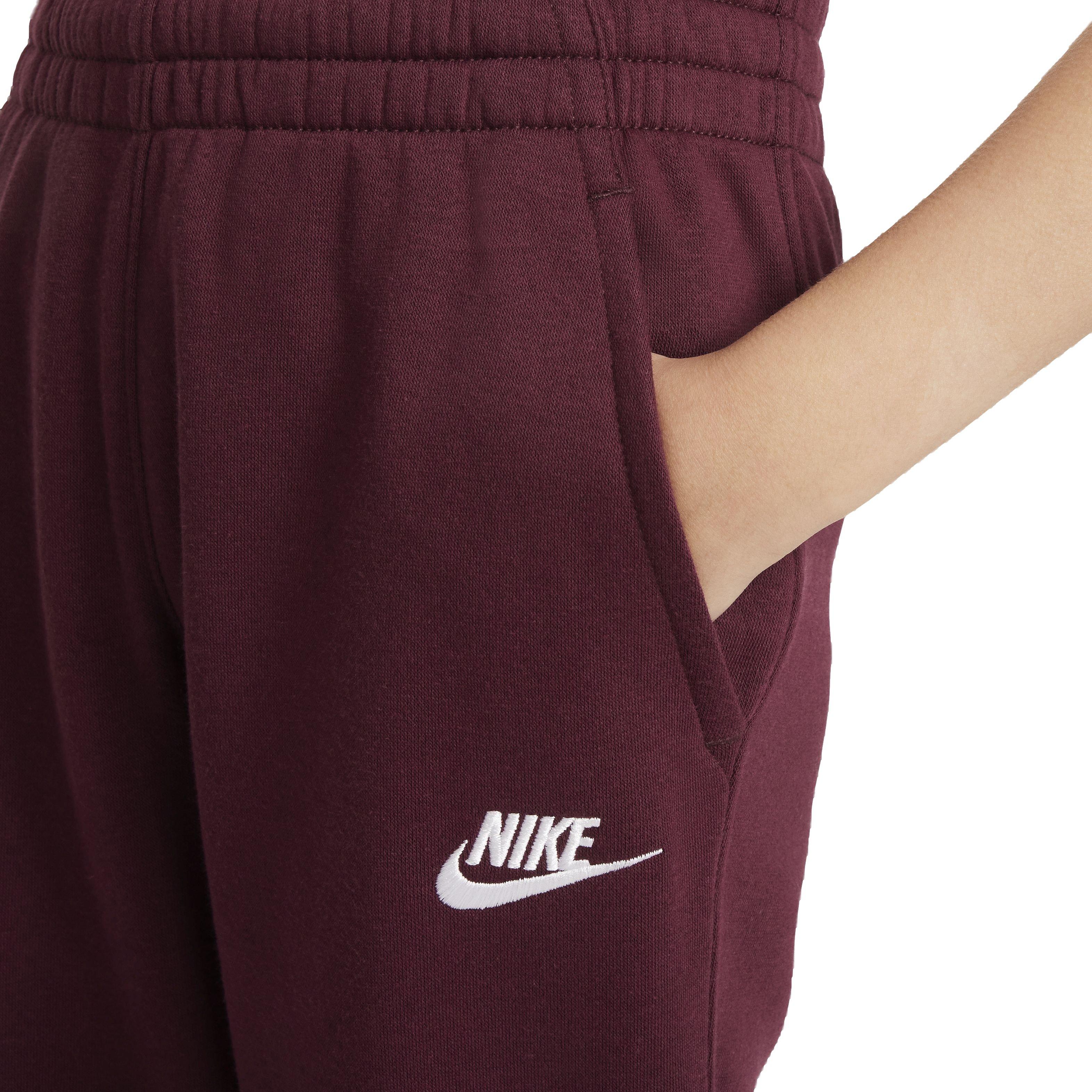 Nike Big Kids' Sportswear Club Fleece LBR Joggers - Burgundy - BURGUNDY Thumbnail View 4