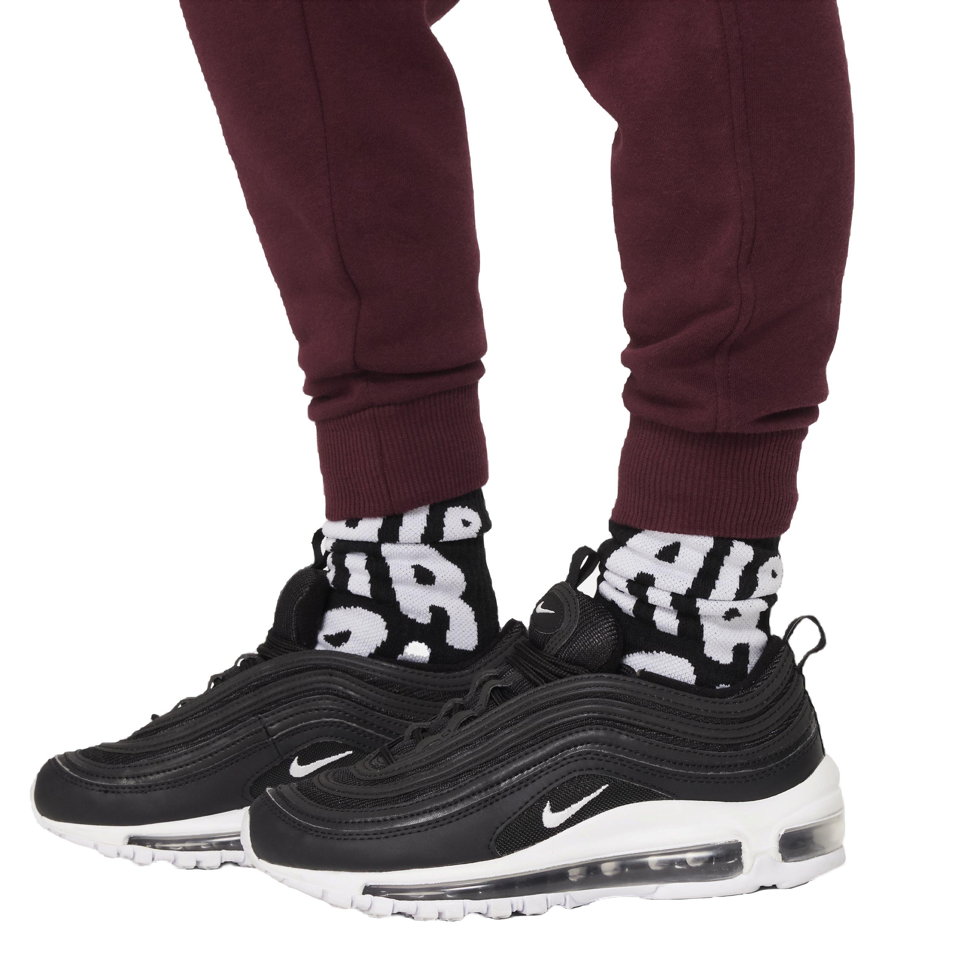 Nike Big Kids' Sportswear Club Fleece LBR Joggers - Burgundy - BURGUNDY Thumbnail View 5