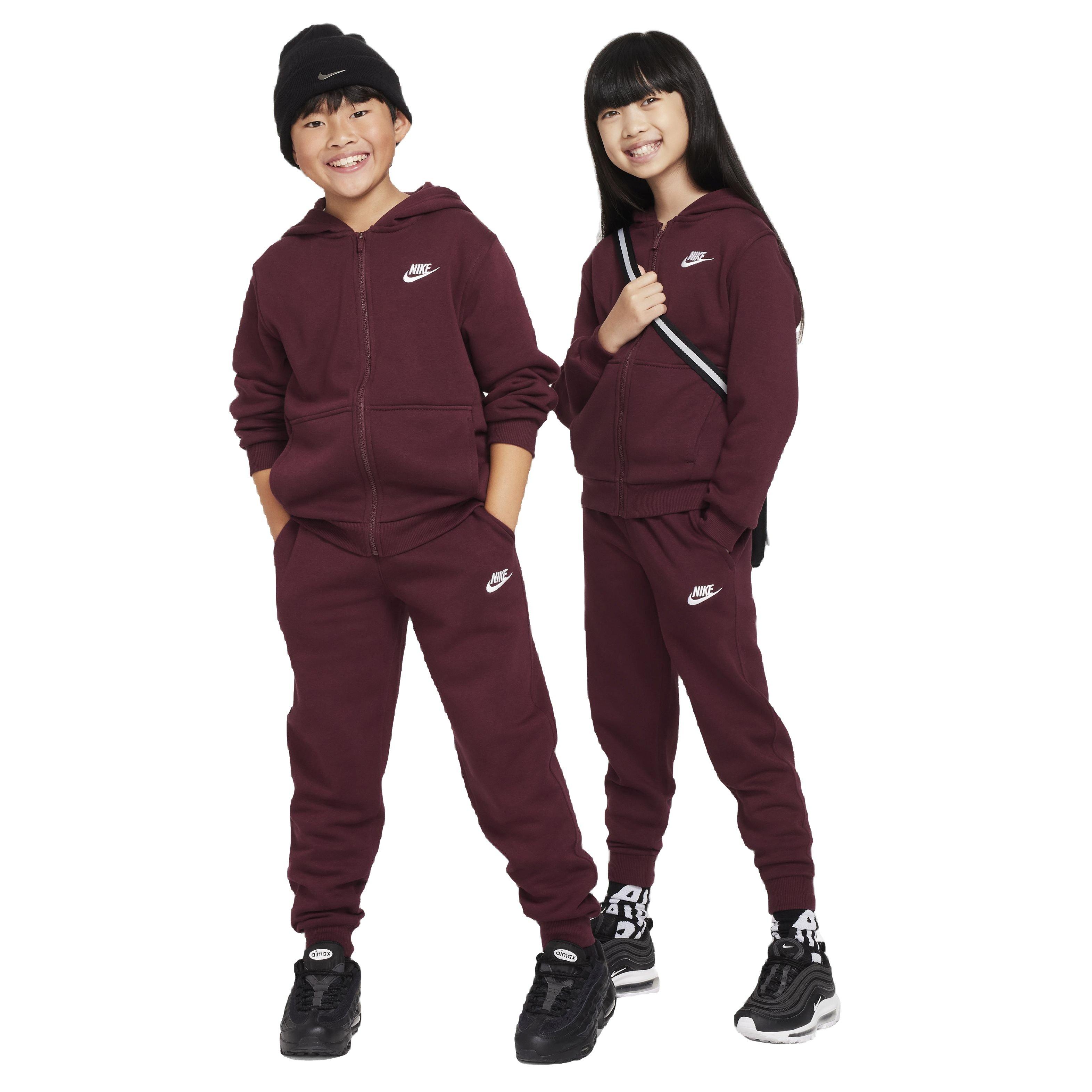 Nike Big Kids' Sportswear Club Fleece LBR Joggers - Burgundy - BURGUNDY Thumbnail View 6