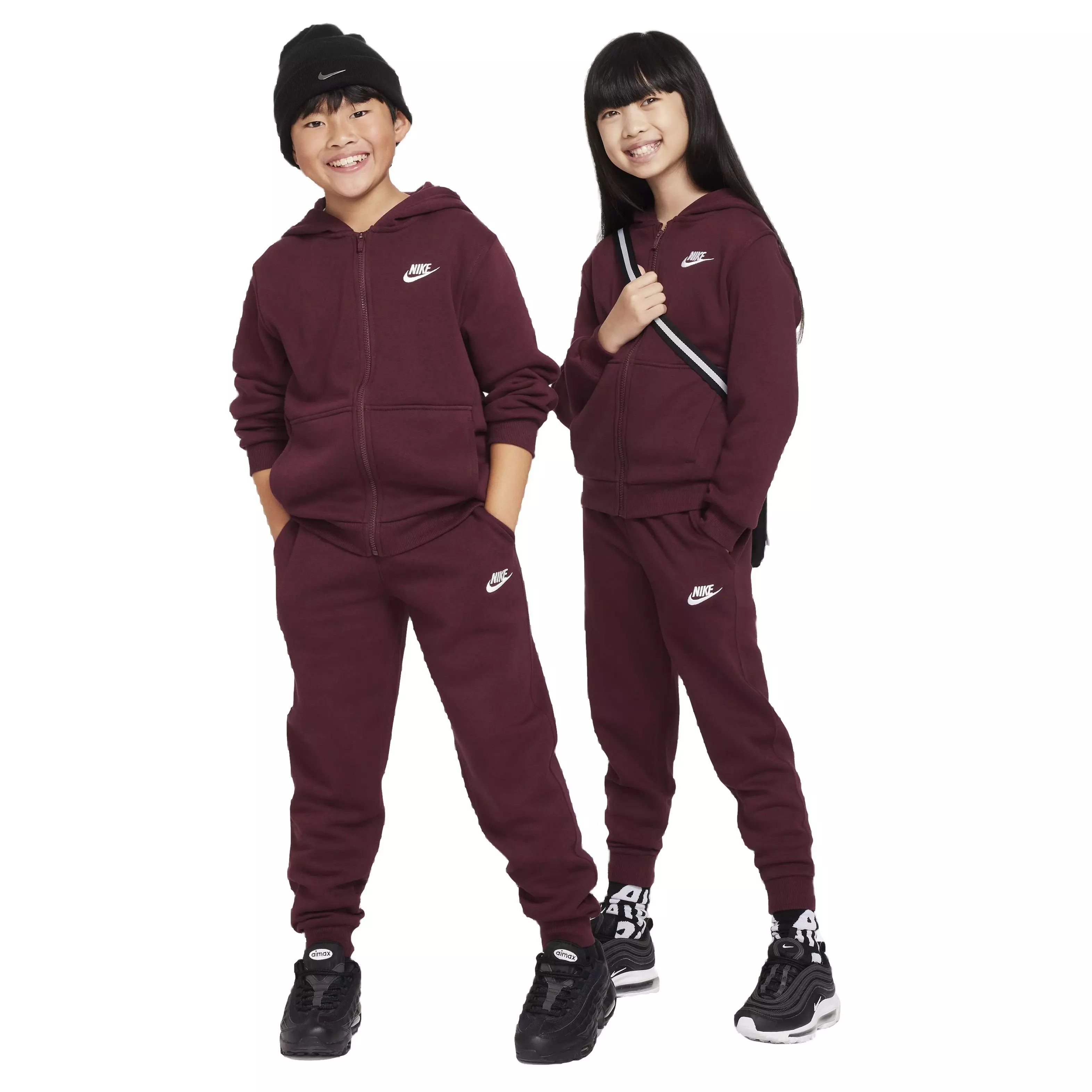 Nike Big Kids' Sportswear Club Fleece LBR Joggers -Burgundy - BURGUNDY