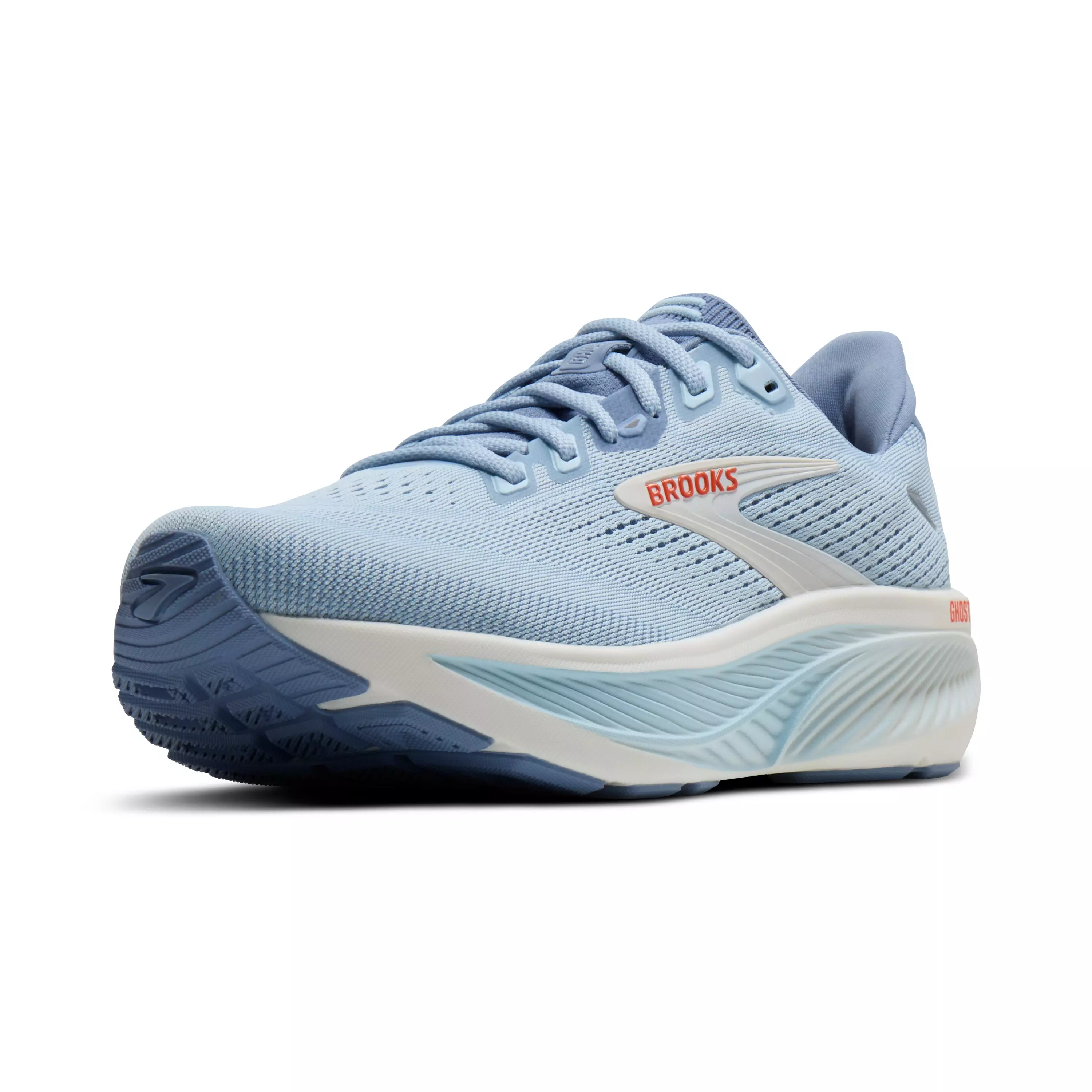 Brooks Ghost 18 "Nantucket/Tigerlily/Coconut" Women's Running Shoe - NANTUCKET/TIGERLILLY/COCONUT