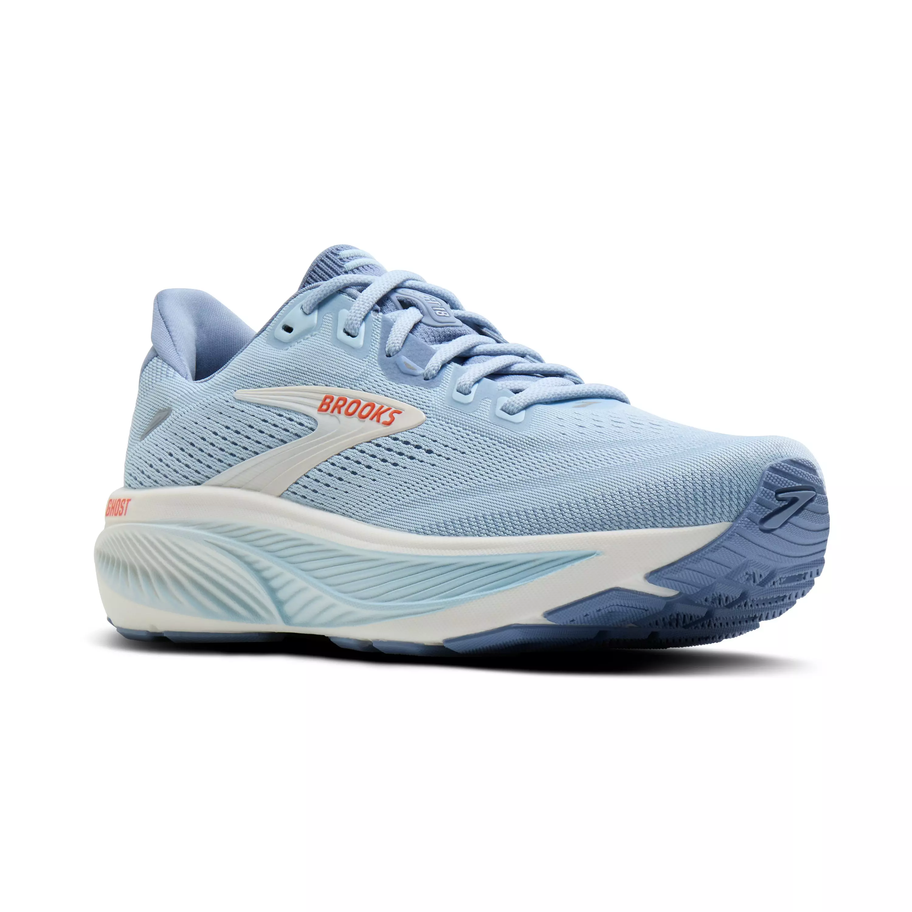 Brooks Ghost 18 "Nantucket/Tigerlily/Coconut" Women's Running Shoe - NANTUCKET/TIGERLILLY/COCONUT