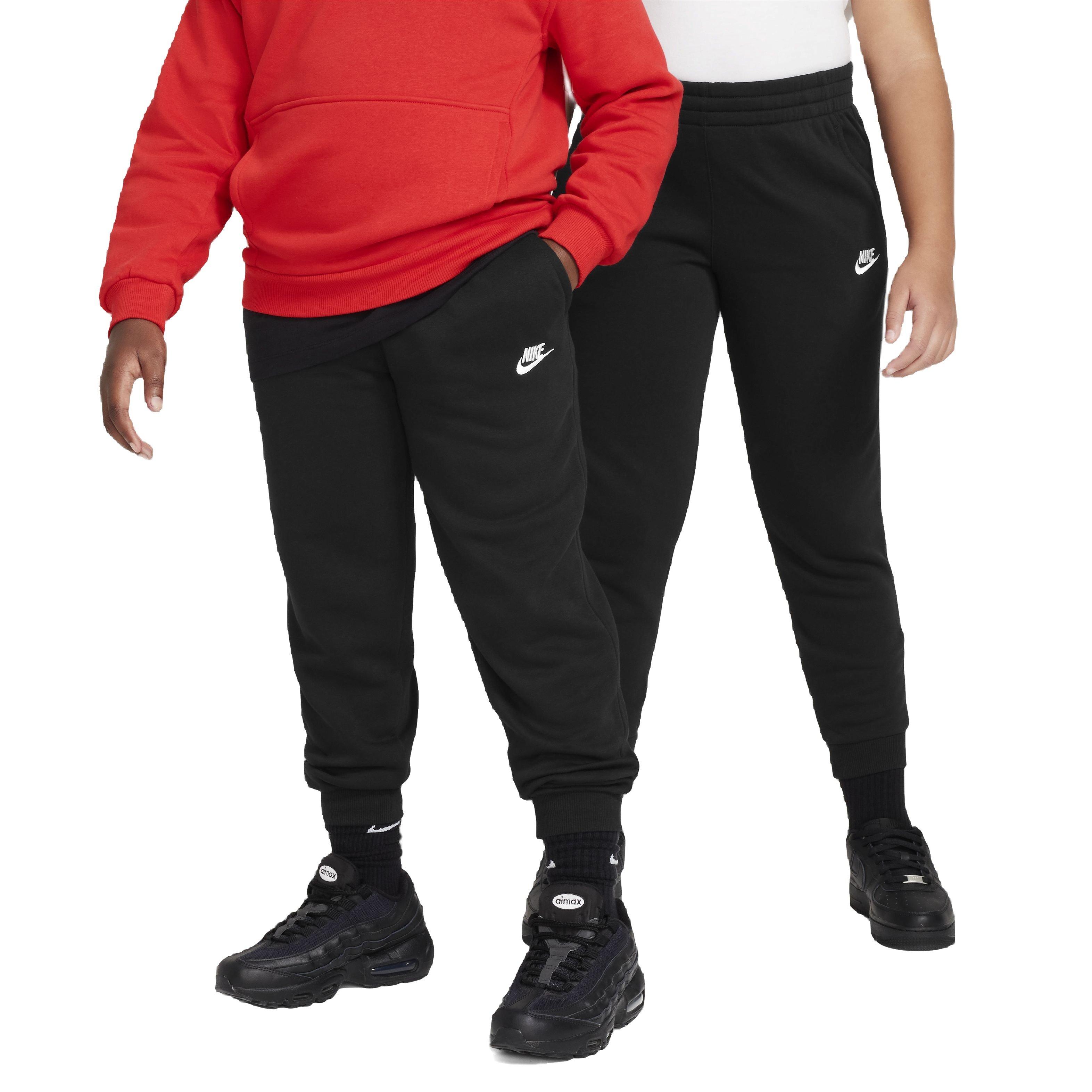 Nike Big Kids' Sportswear Club LBR Fleece Joggers - Black - BLACK Thumbnail View 1