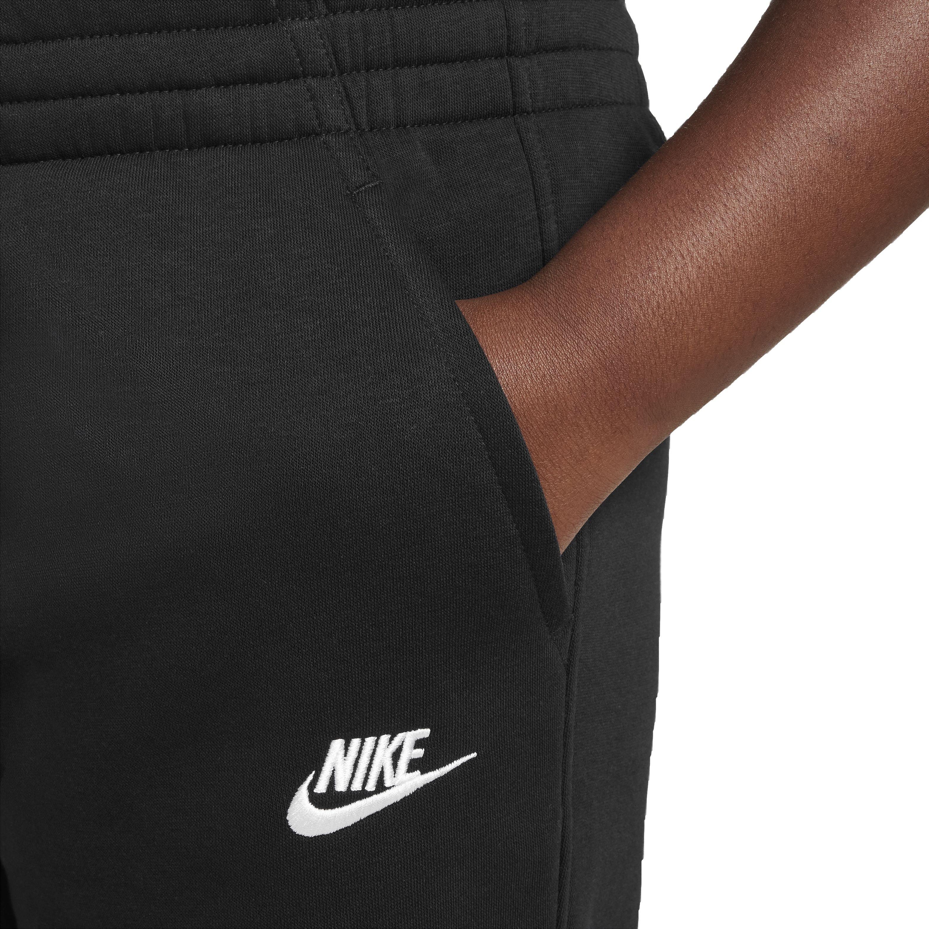 Nike Big Kids' Sportswear Club LBR Fleece Joggers - Black - BLACK Thumbnail View 4