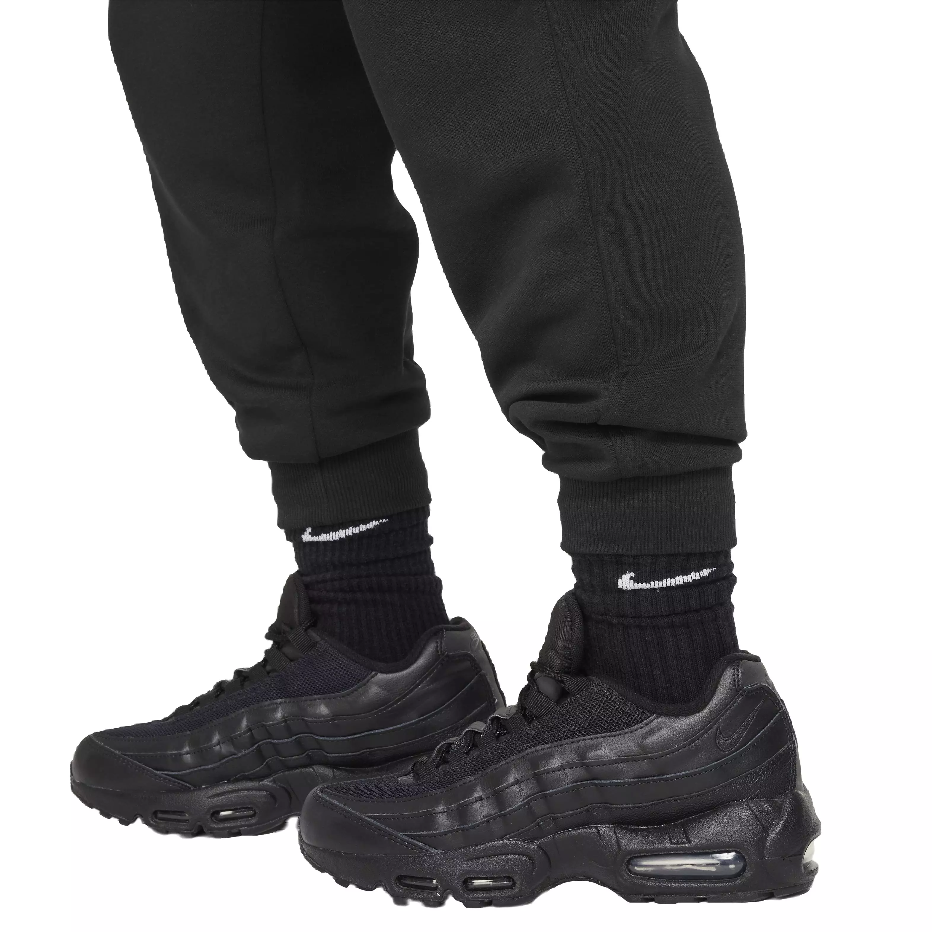 Nike Big Kids' Sportswear Club LBR Fleece Joggers -Black - BLACK