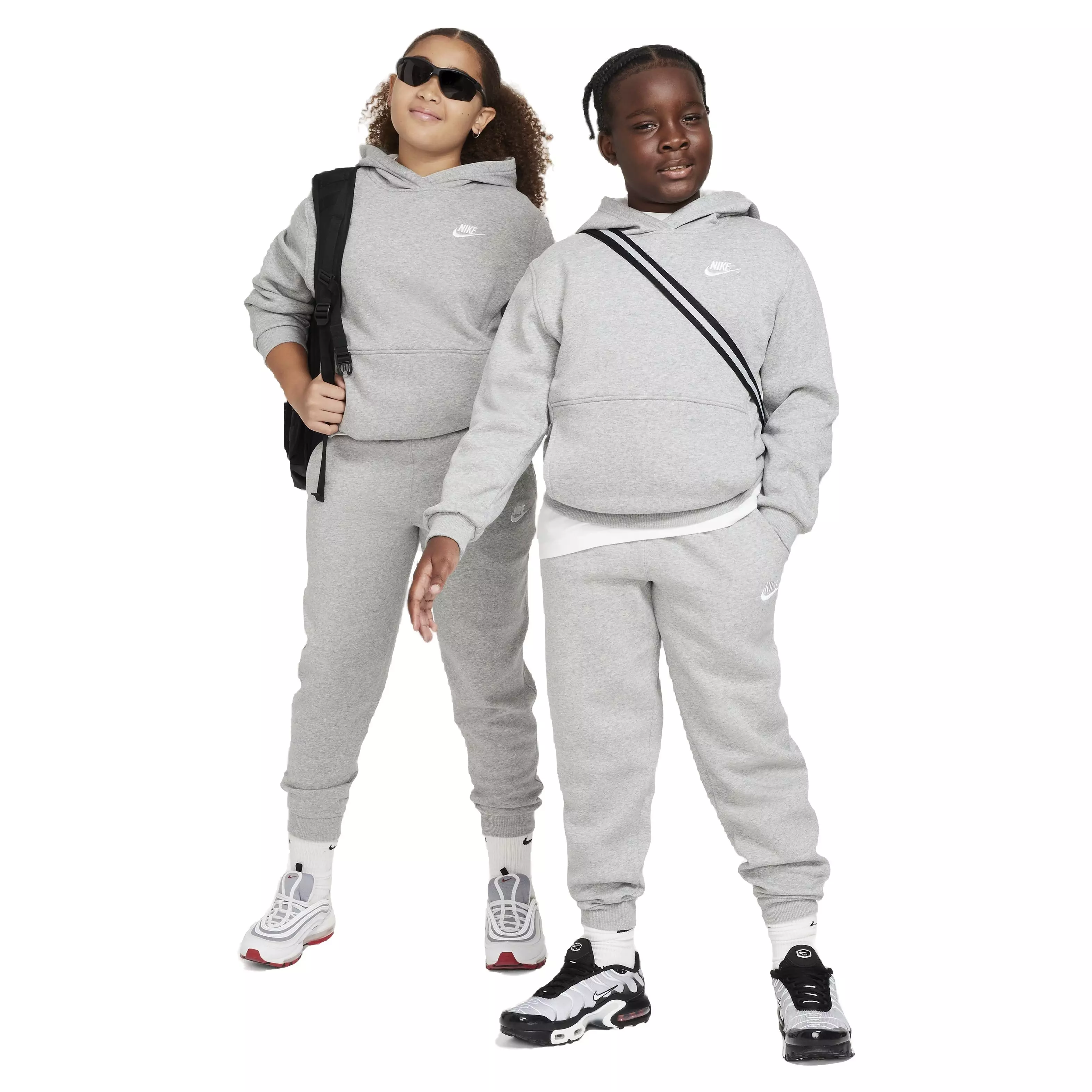 Nike Big Kids' Sportswear Club LBR Fleece Joggers -Grey - GREY
