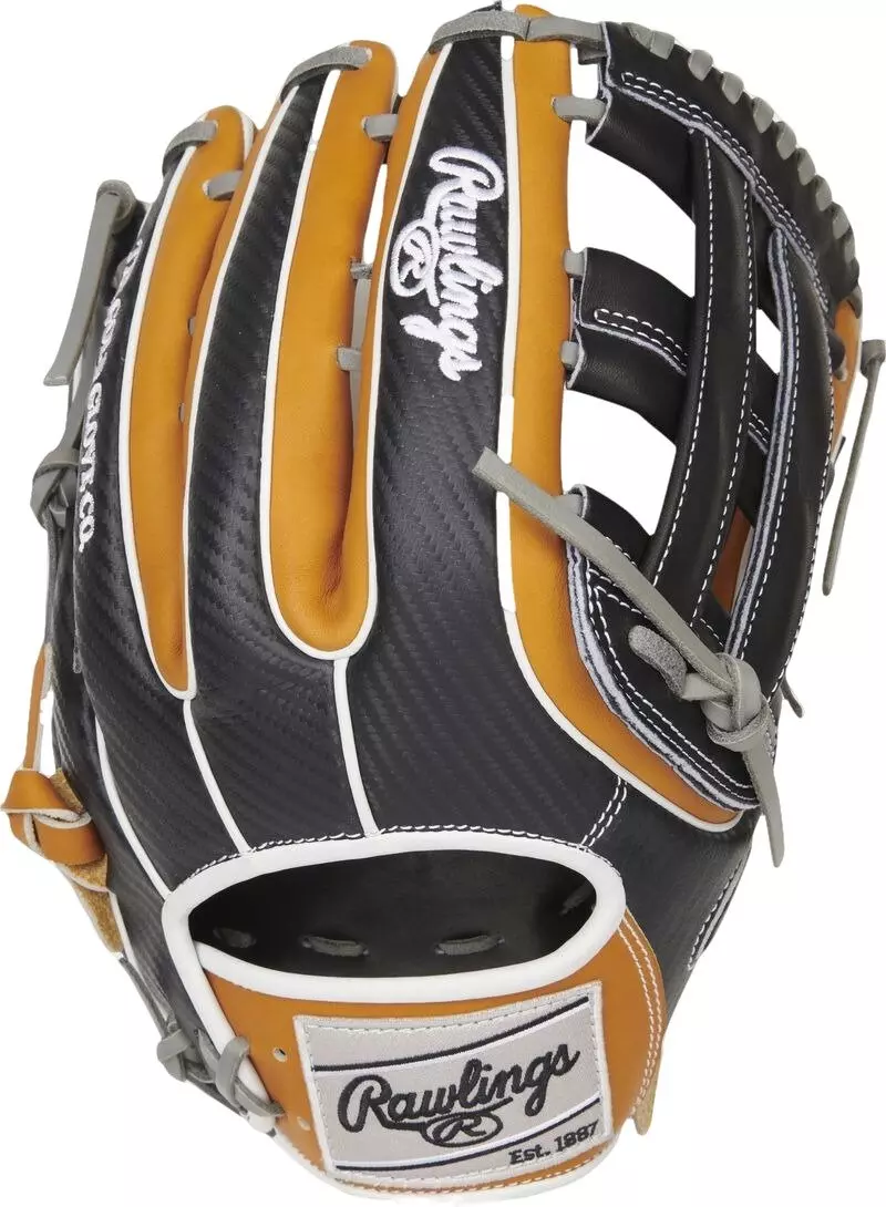 Rawlings Heart of the Hide Hyper Shell 12.75" Outfield Baseball Glove - BLACK/BROWN
