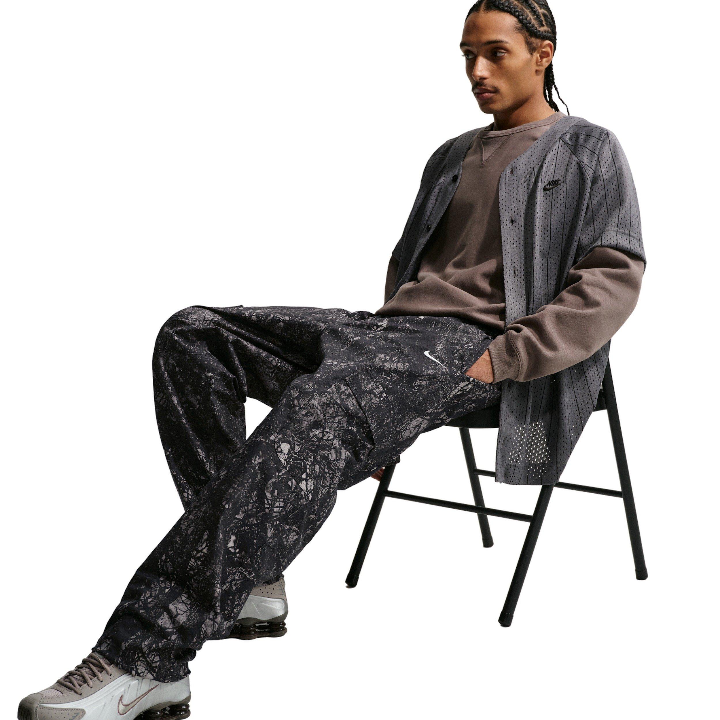 Nike Men's Club Woven Cargo Pants - Black Camo - BLACK CAMO Thumbnail View 3