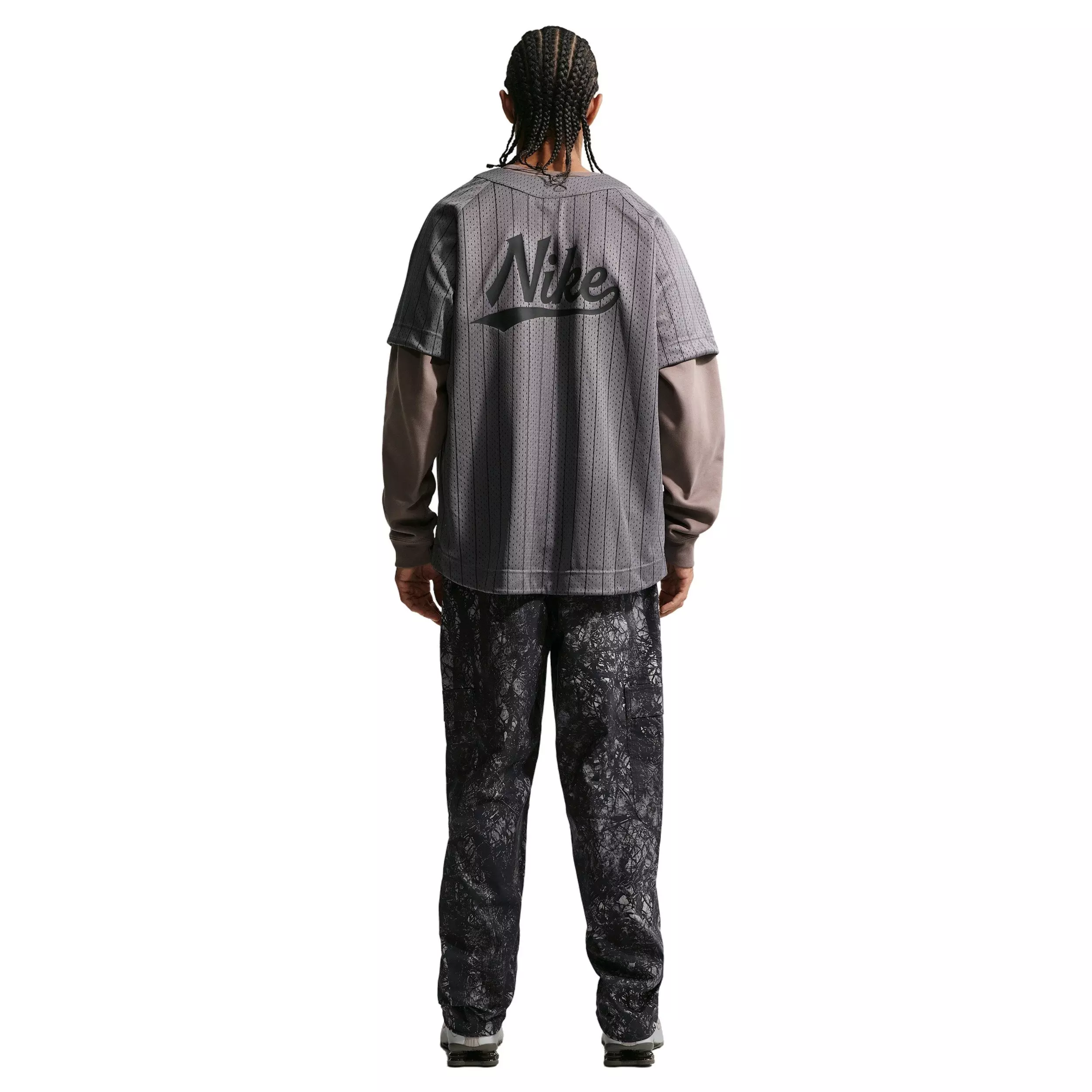 Nike Men's Club Woven Cargo Pants - Black Camo - BLACK CAMO