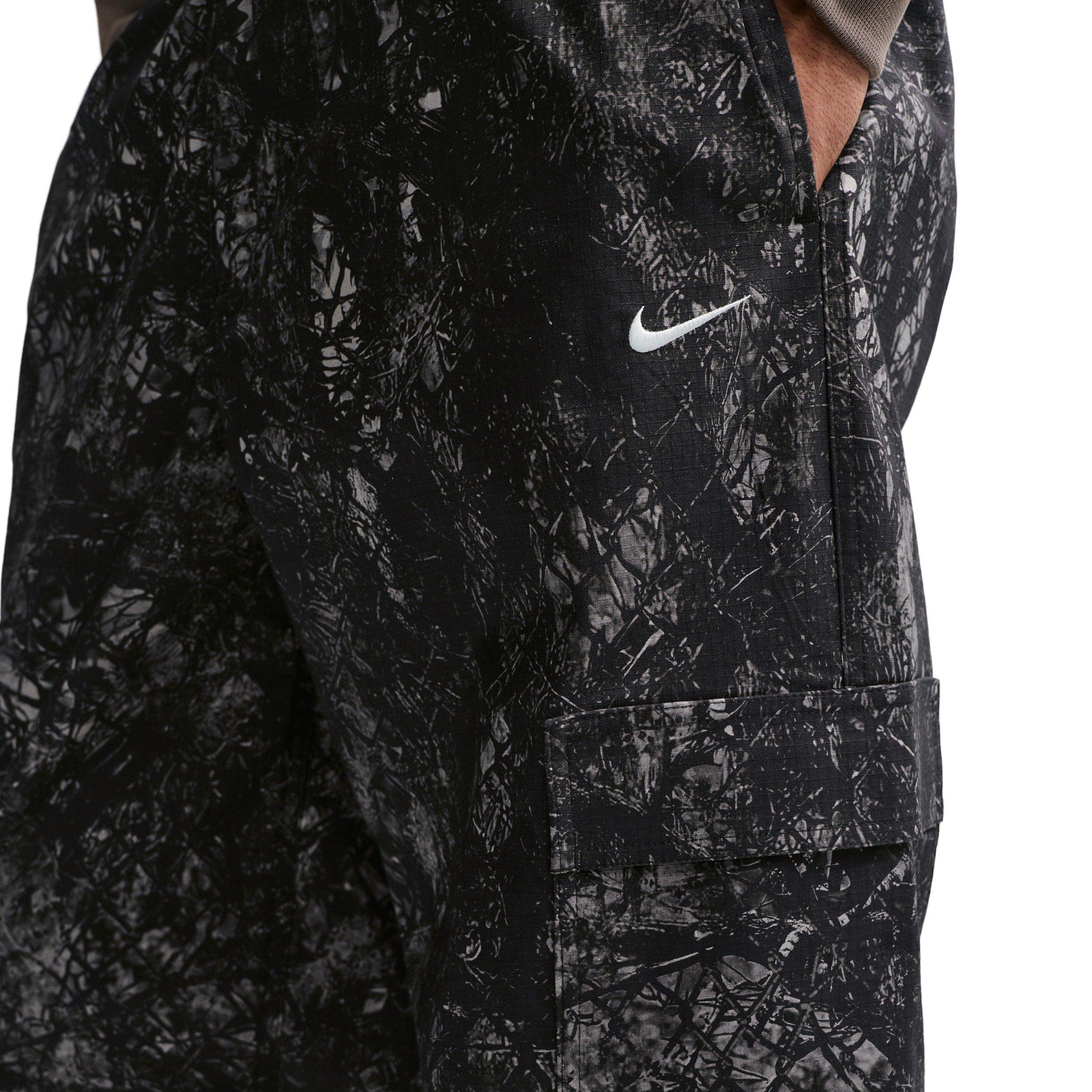 Nike Men's Club Woven Cargo Pants - Black Camo - BLACK CAMO Thumbnail View 6