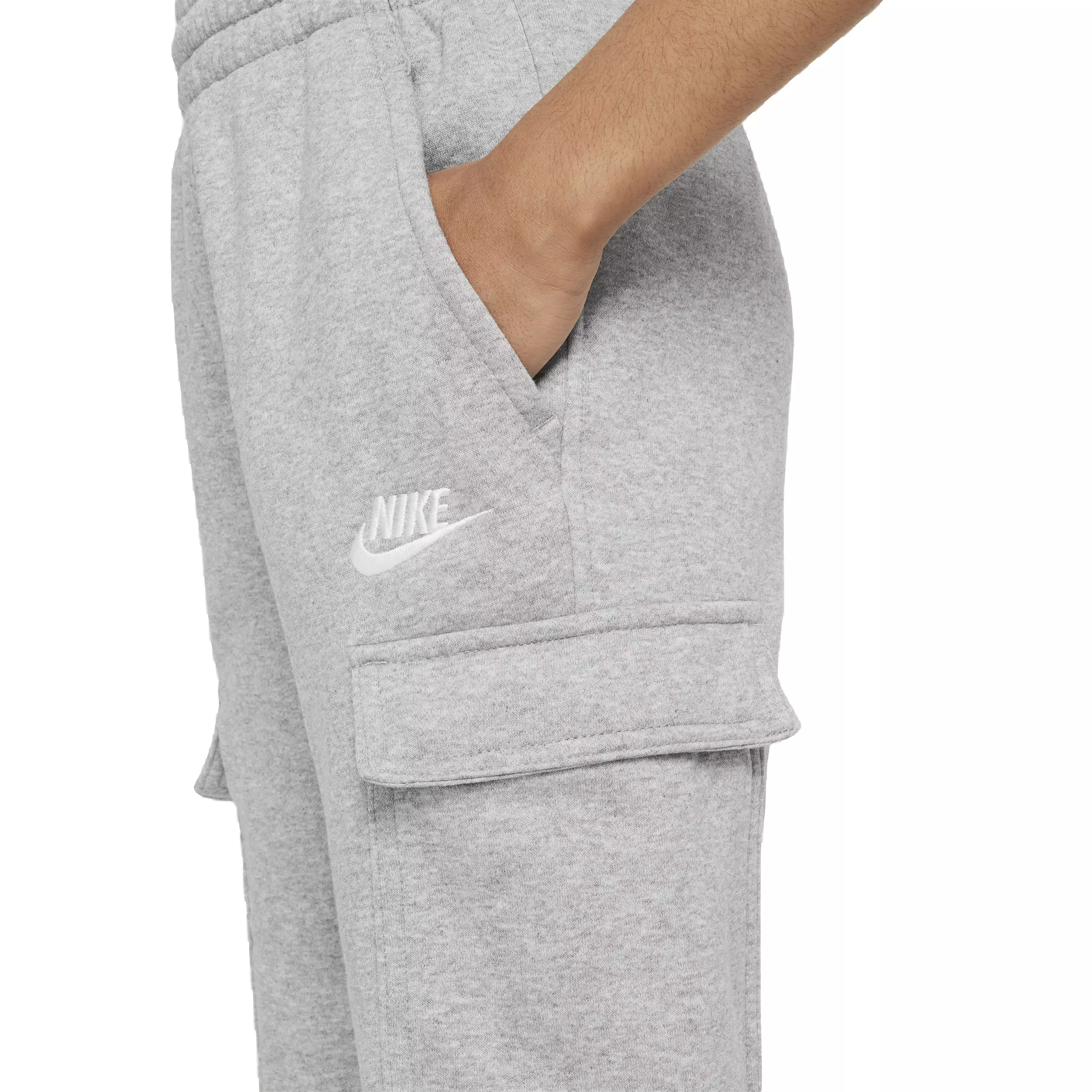 Nike Big Kids' Sportswear Club Fleece LBR Cargo Pants -Grey - GREY