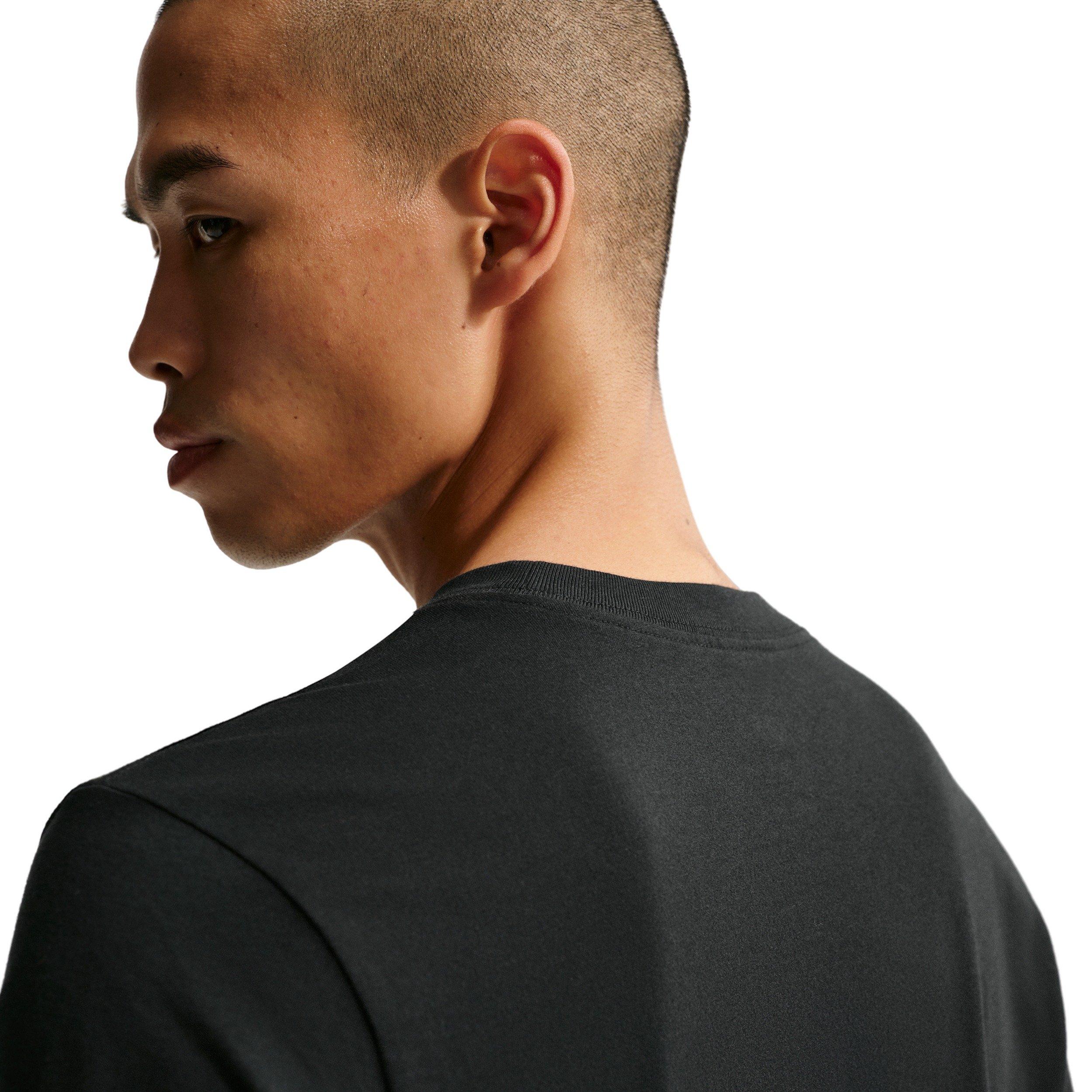 Nike Men's Sportswear Standard Air Patch T-Shirt - BLACK Thumbnail View 2