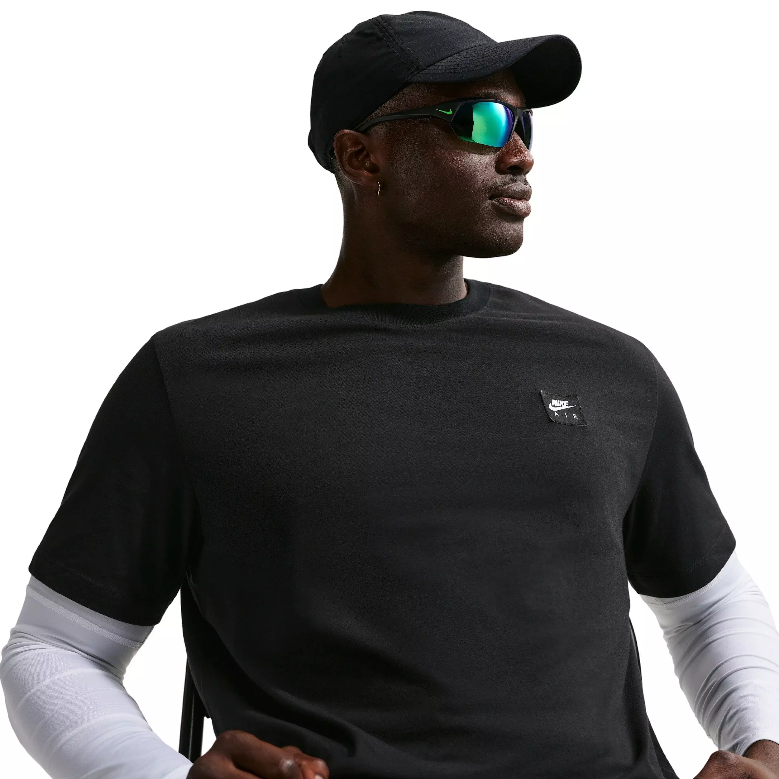 Nike Men's Sportswear Standard Air Patch T-Shirt - BLACK