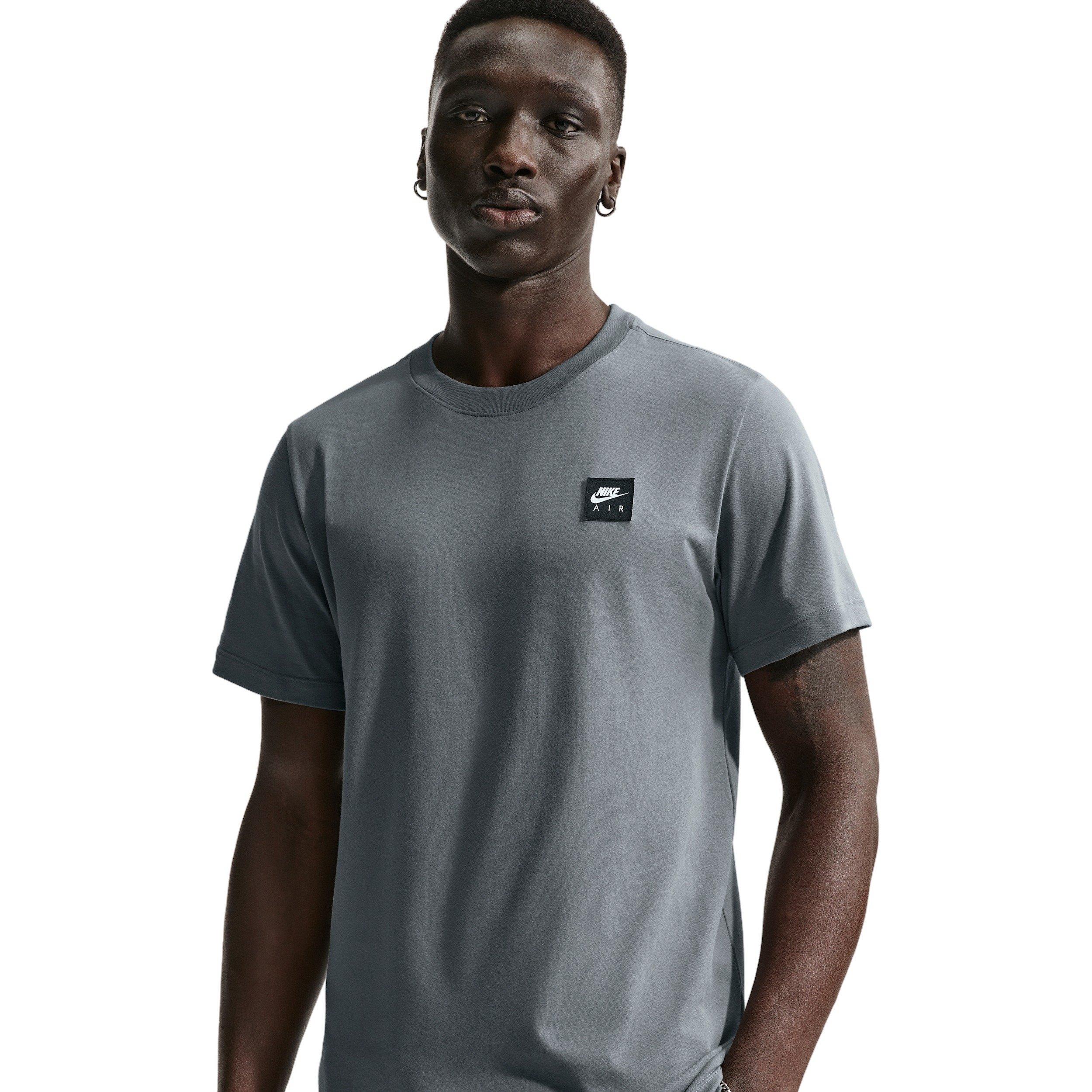 Nike Men's Sportswear Standard Air Patch T-Shirt - GREY Thumbnail View 1