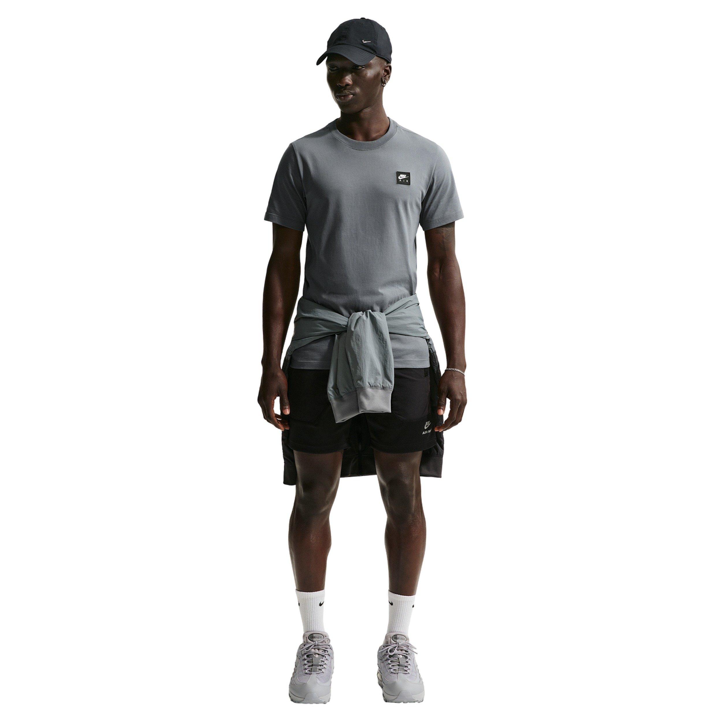 Nike Men's Sportswear Standard Air Patch T-Shirt - GREY Thumbnail View 4