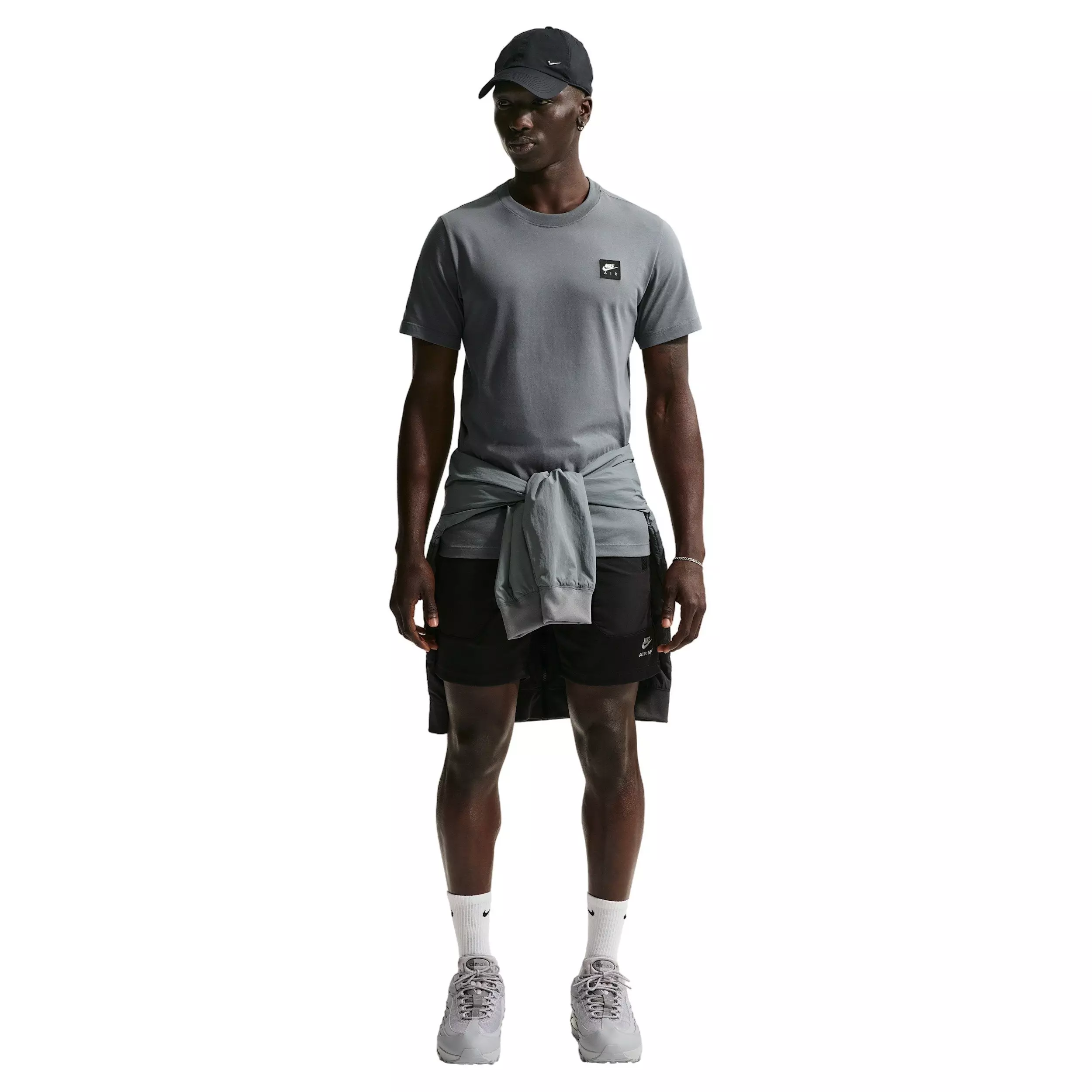 Nike Men's Sportswear Standard Air Patch T-Shirt - GREY