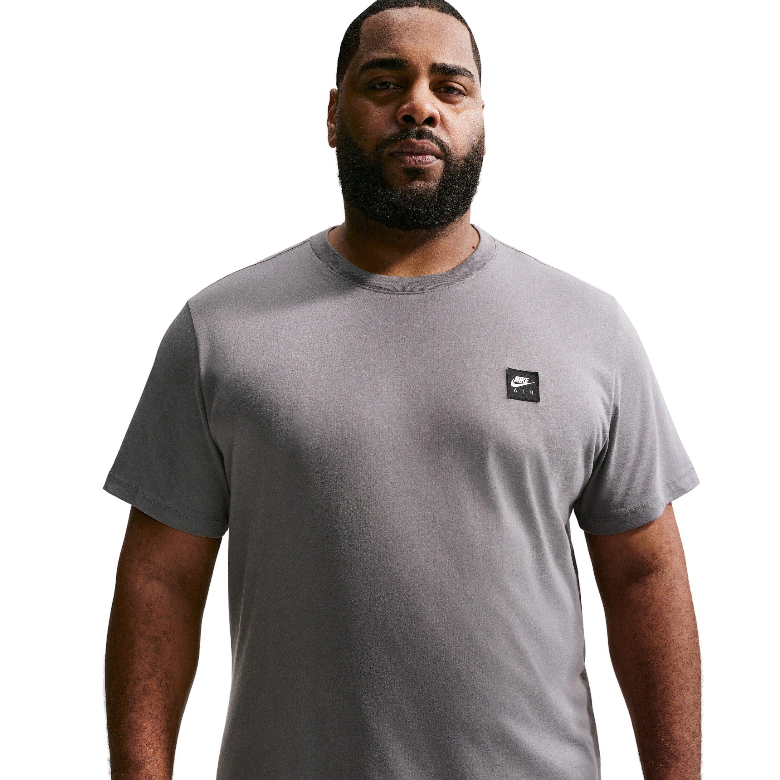 Nike Men's Sportswear Standard Air Patch T-Shirt - GREY Thumbnail View 6