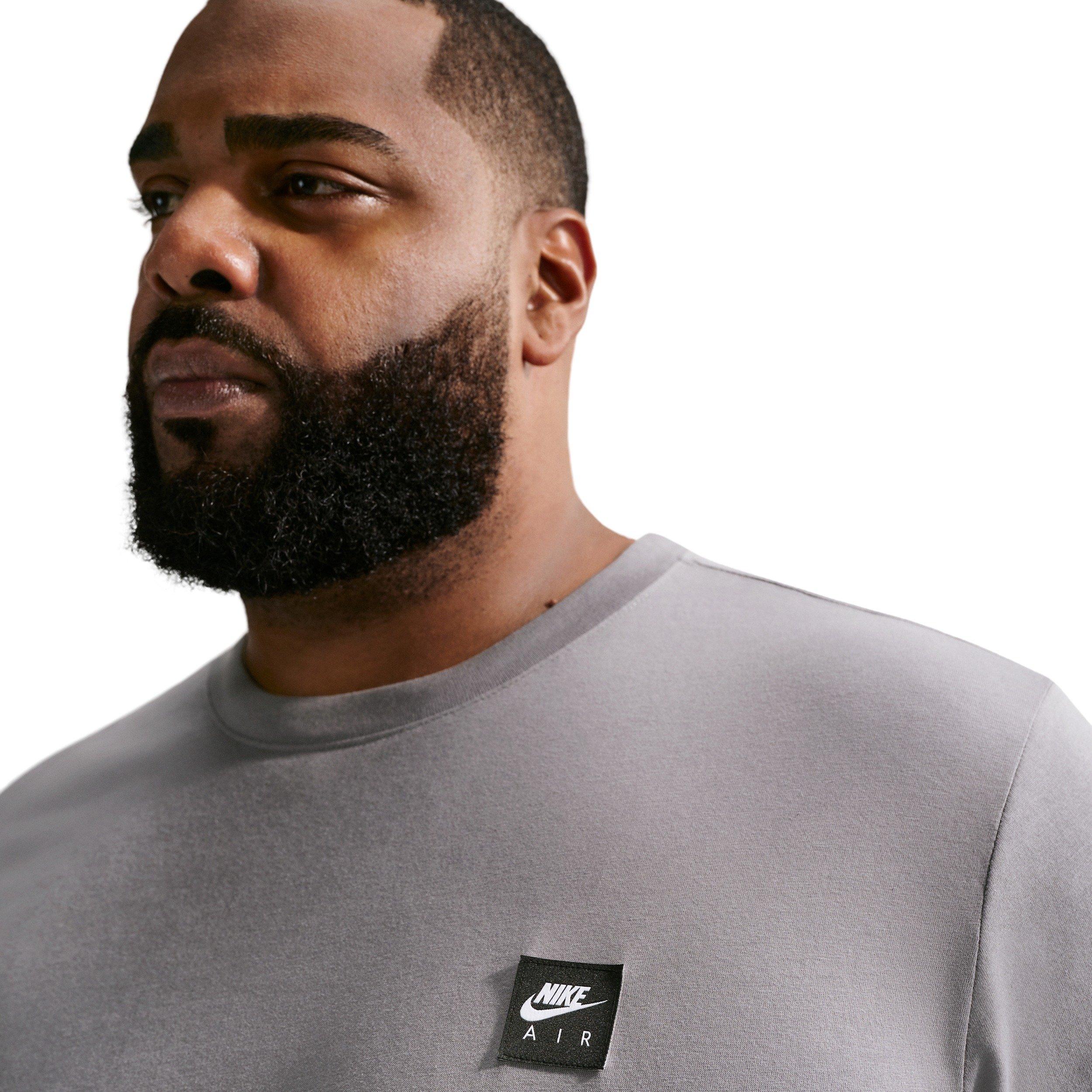 Nike Men's Sportswear Standard Air Patch T-Shirt - GREY Thumbnail View 8