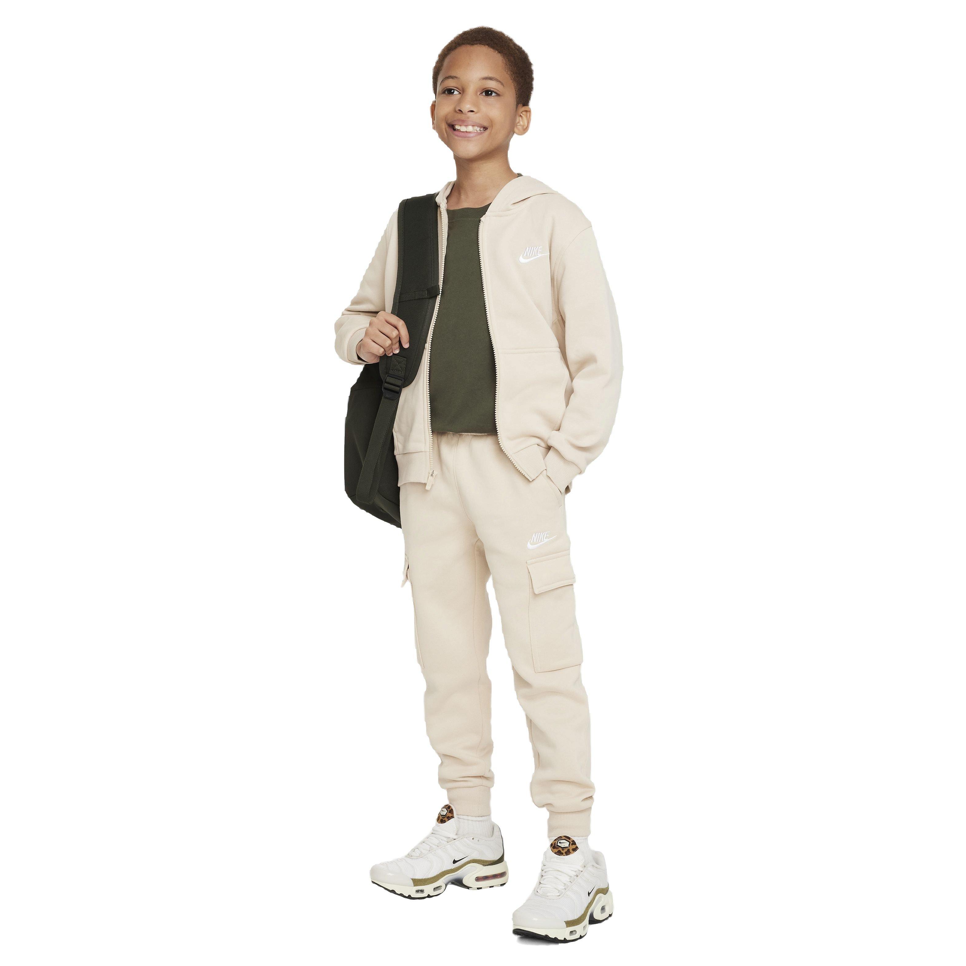 Nike Big Kids' Sportswear Club Fleece LBR Cargo Pants - Brown - BROWN Thumbnail View 5