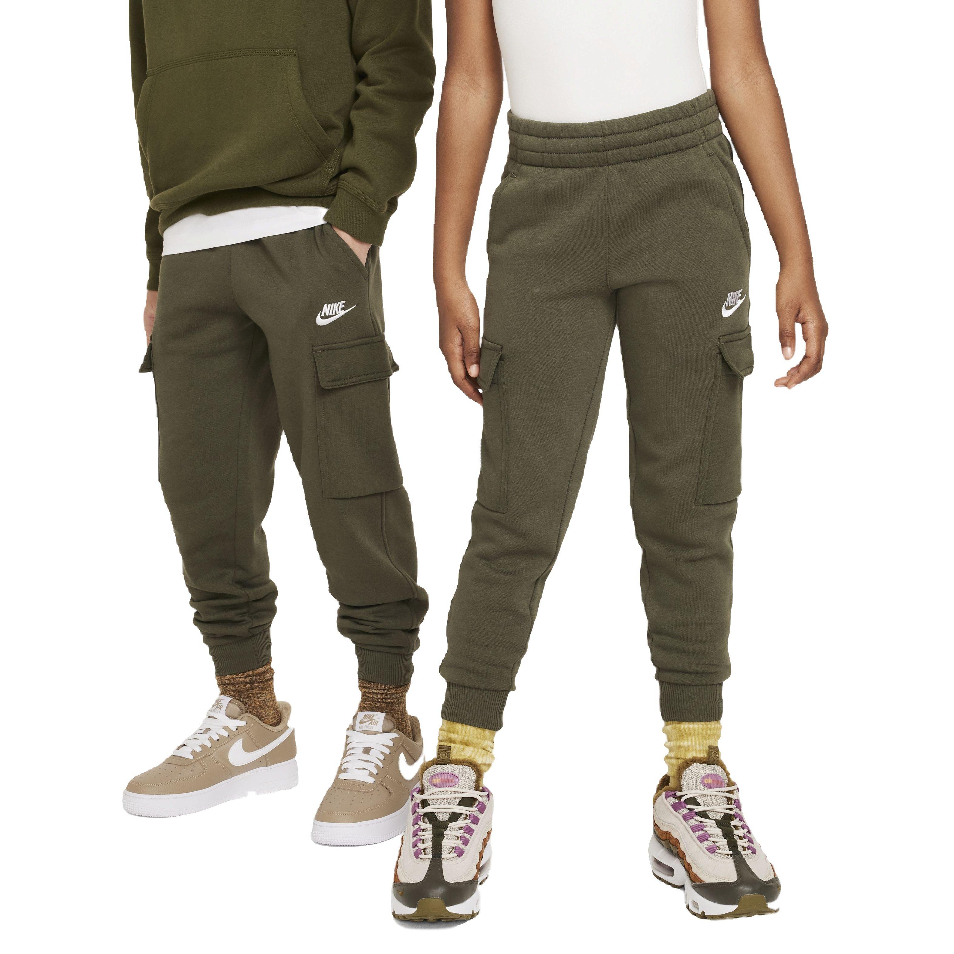 Nike Big Kids' Sportswear Club Fleece LBR Cargo Pants -Olive - Hibbett