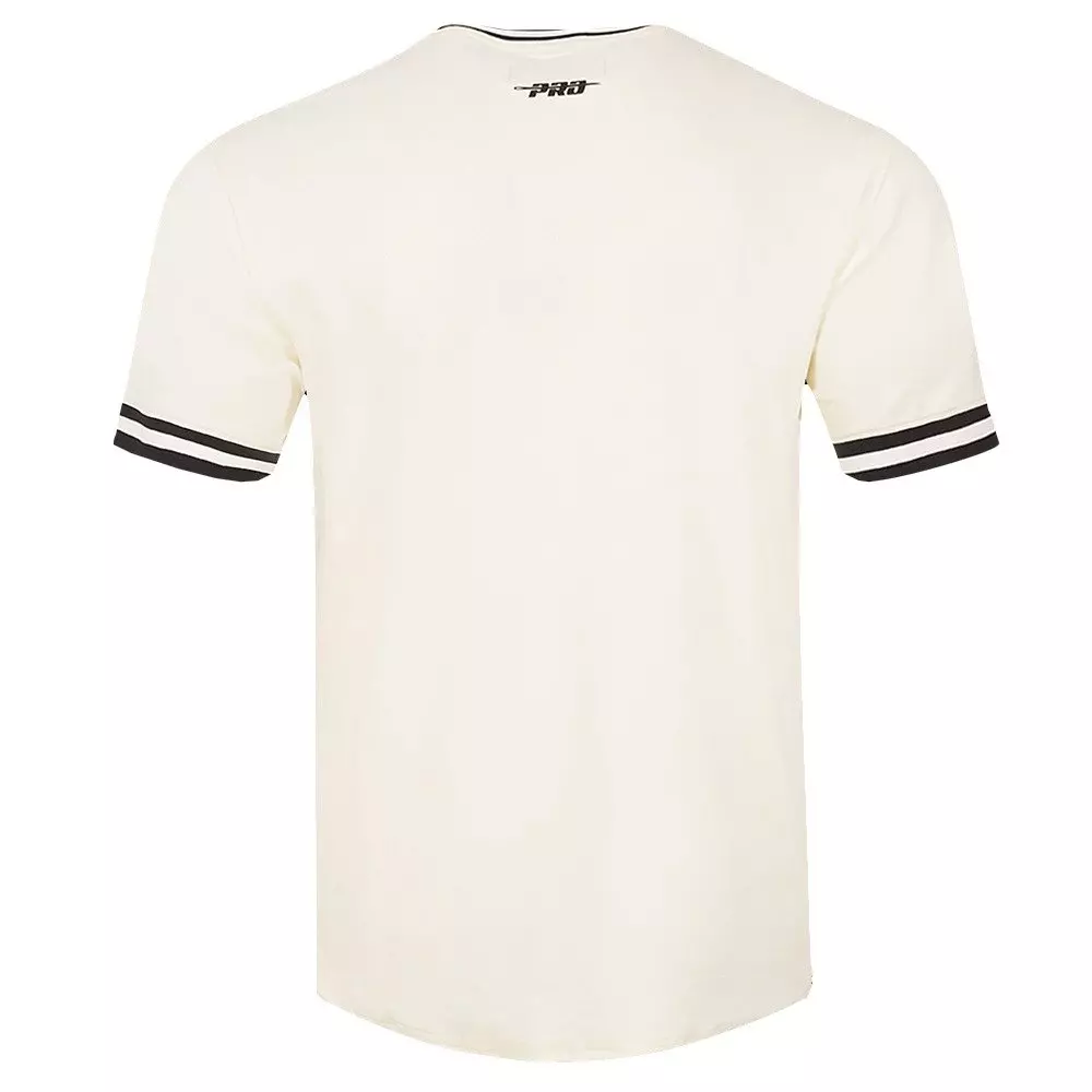 Pro Standard Men's MLB Miami Marlins Retro Classic Double Knit Tee - Eggshell/Black - EGGSHELL/BLACK