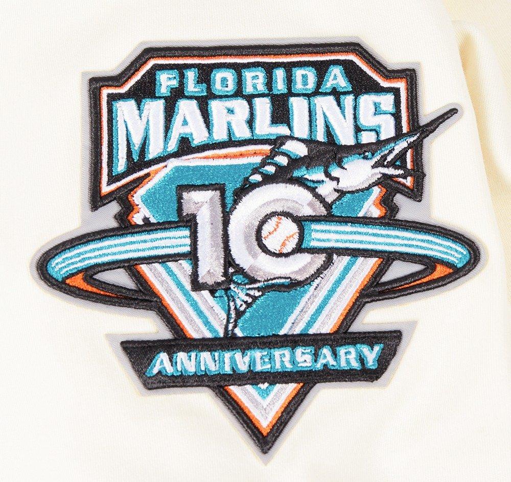 Pro Standard Men's MLB Miami Marlins Retro Classic Double Knit Tee -Eggshell/Black - EGGSHELL/BLACK Thumbnail View 6