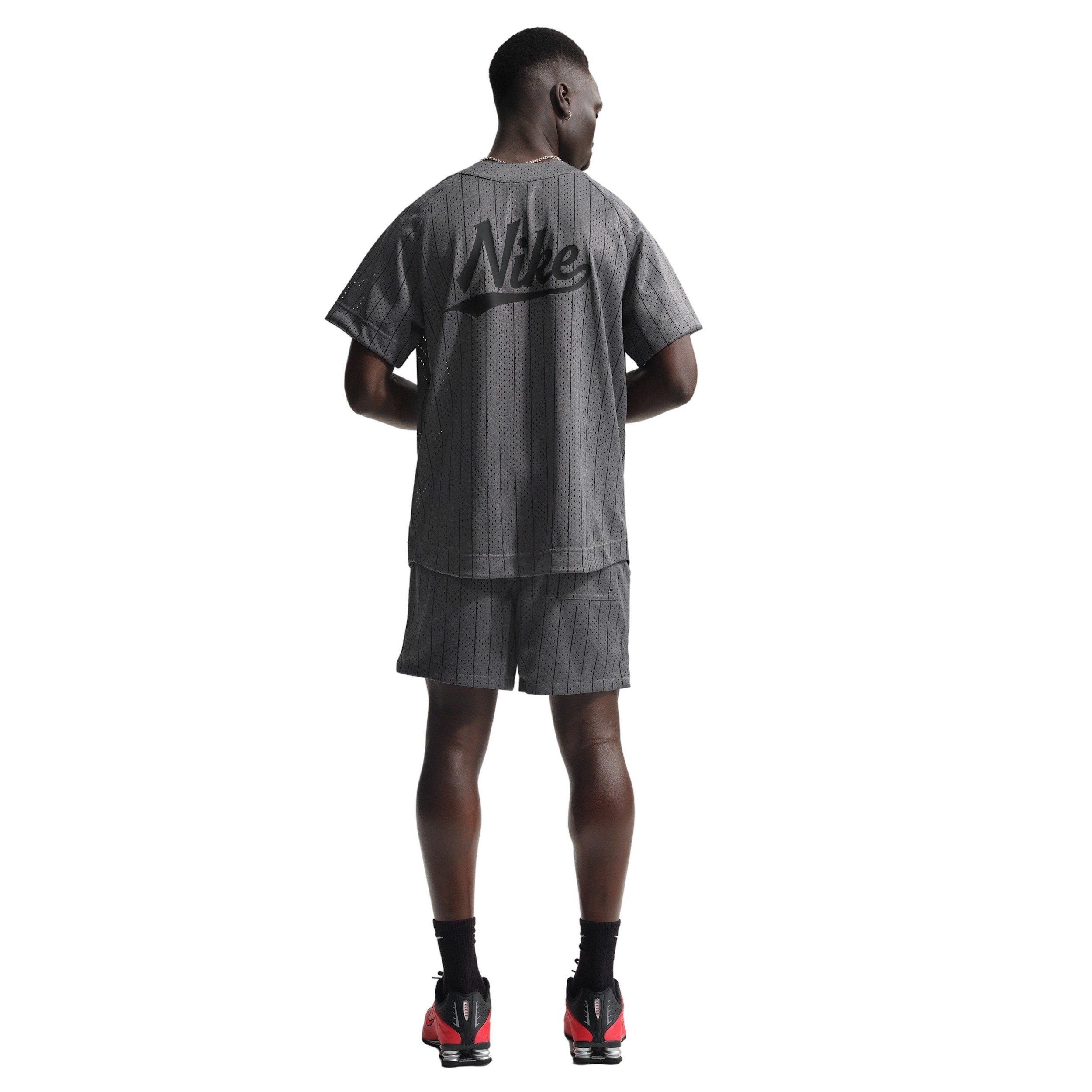 Nike Men's Sportswear Club Striped Flow Shorts - GREY Thumbnail View 5