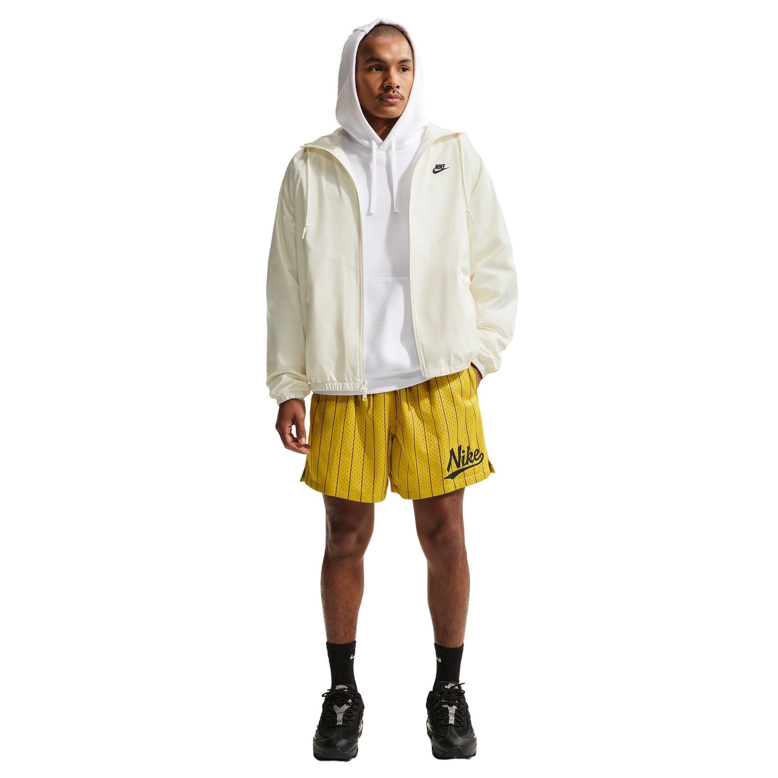 Nike Men's Sportswear Club Striped Flow Shorts - YELLOW Thumbnail View 4