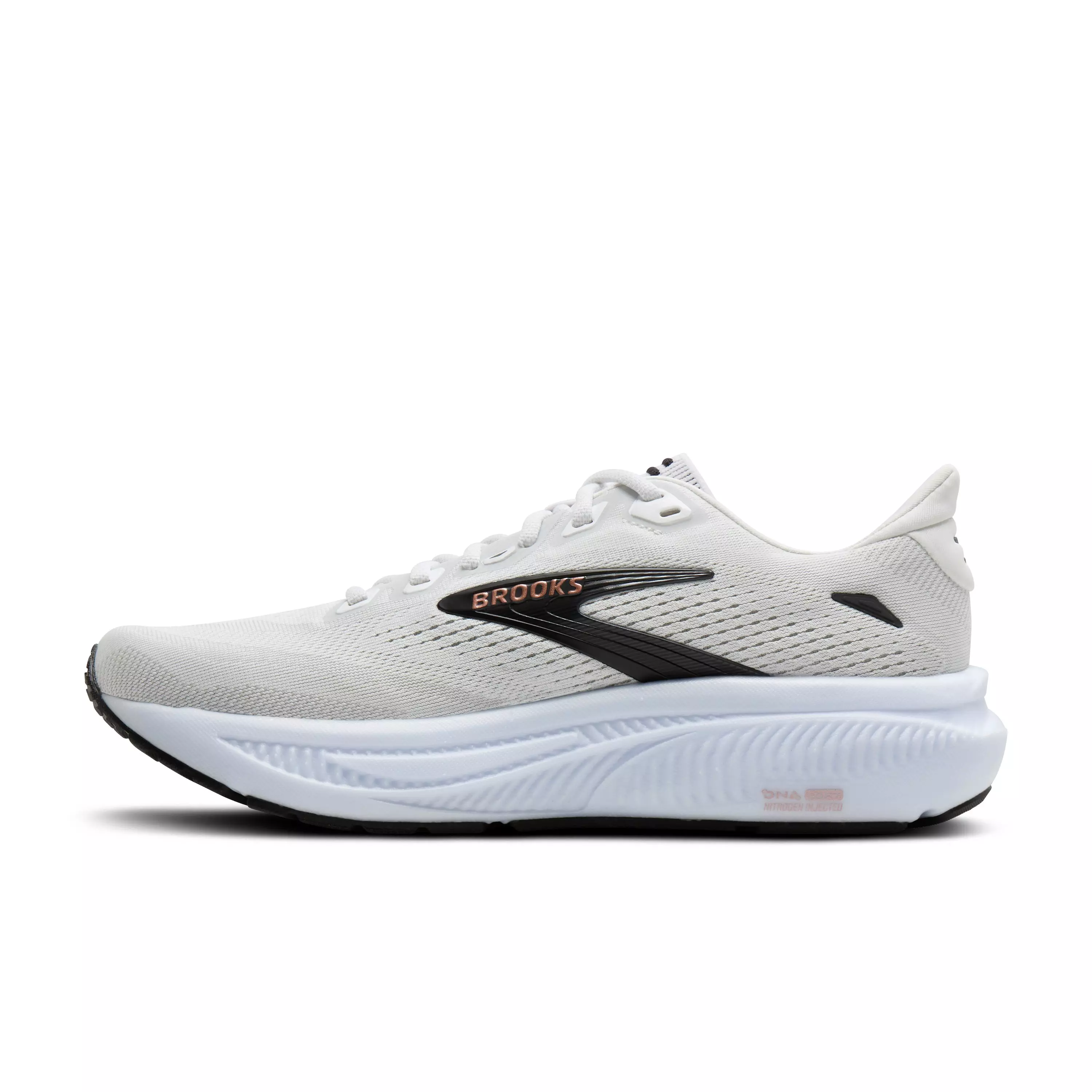 Brooks Ghost 18 "White/Black/Rose Gold" Women's Running Shoe - WHITE/BLACK/GOLD