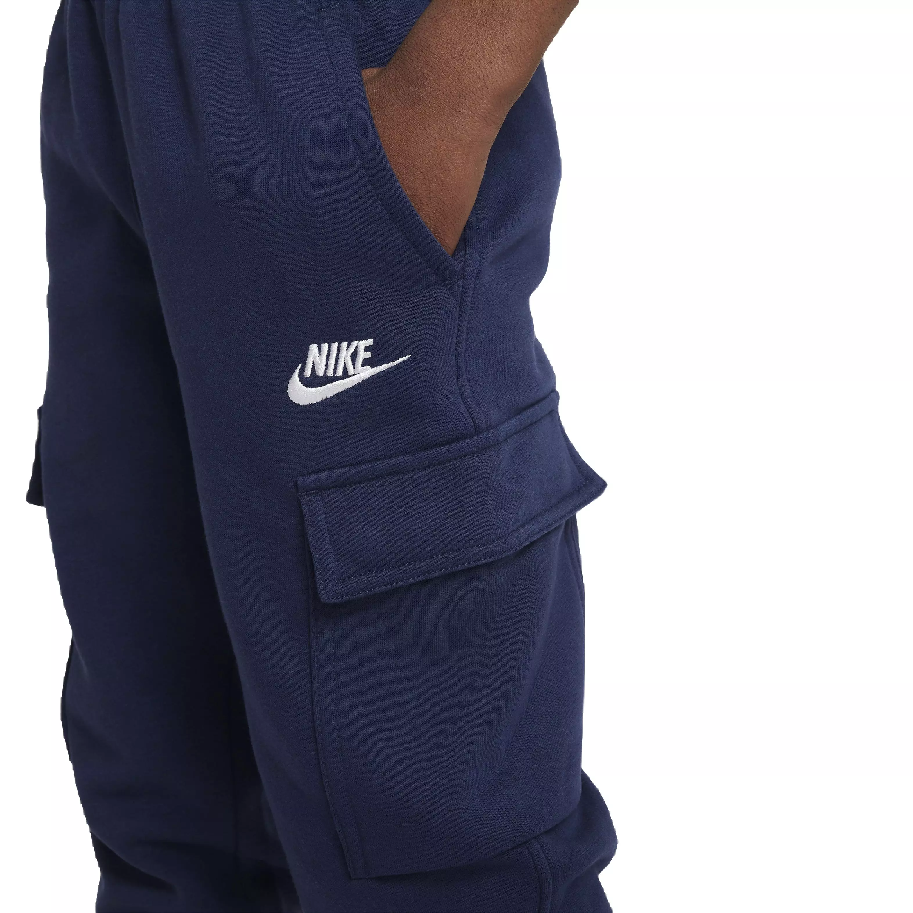 Nike Big Kids' Sportswear Club Fleece LBR Cargo Pants - Navy - NAVY