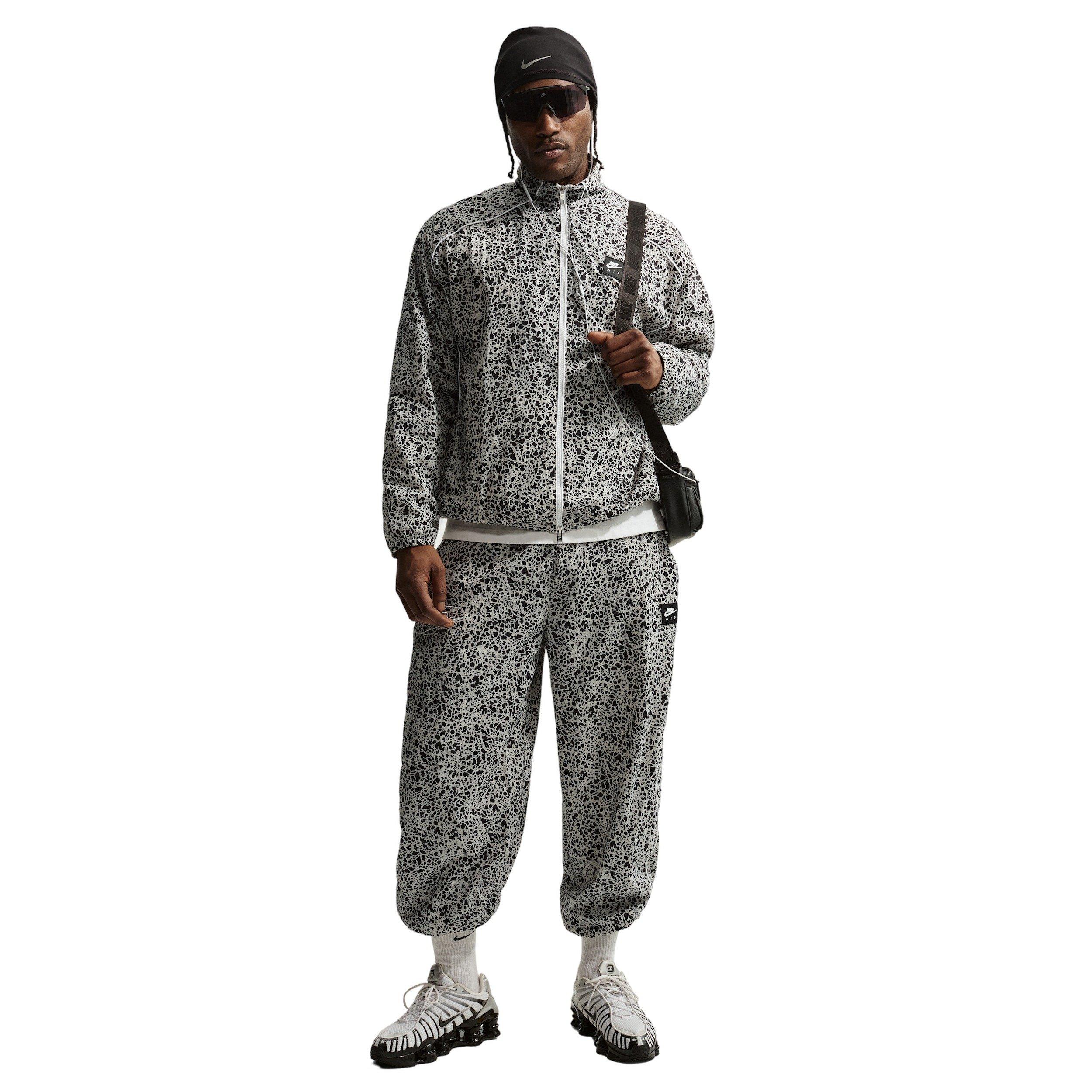 Nike Air Men's Woven AOP Jacket - LT BONE/BLACK Thumbnail View 4