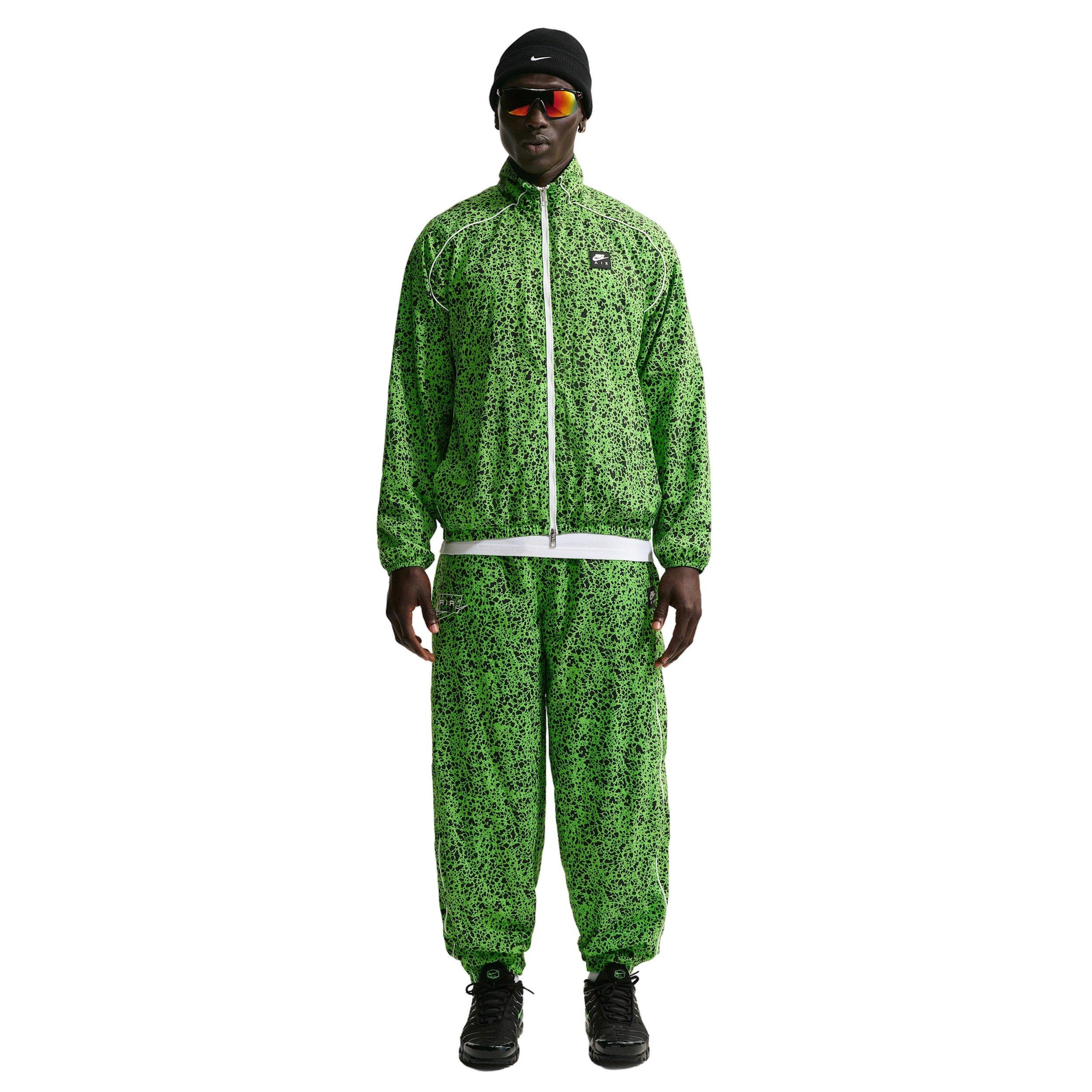 Nike Air Men's Woven AOP Jacket - GREEN/BLACK Thumbnail View 4