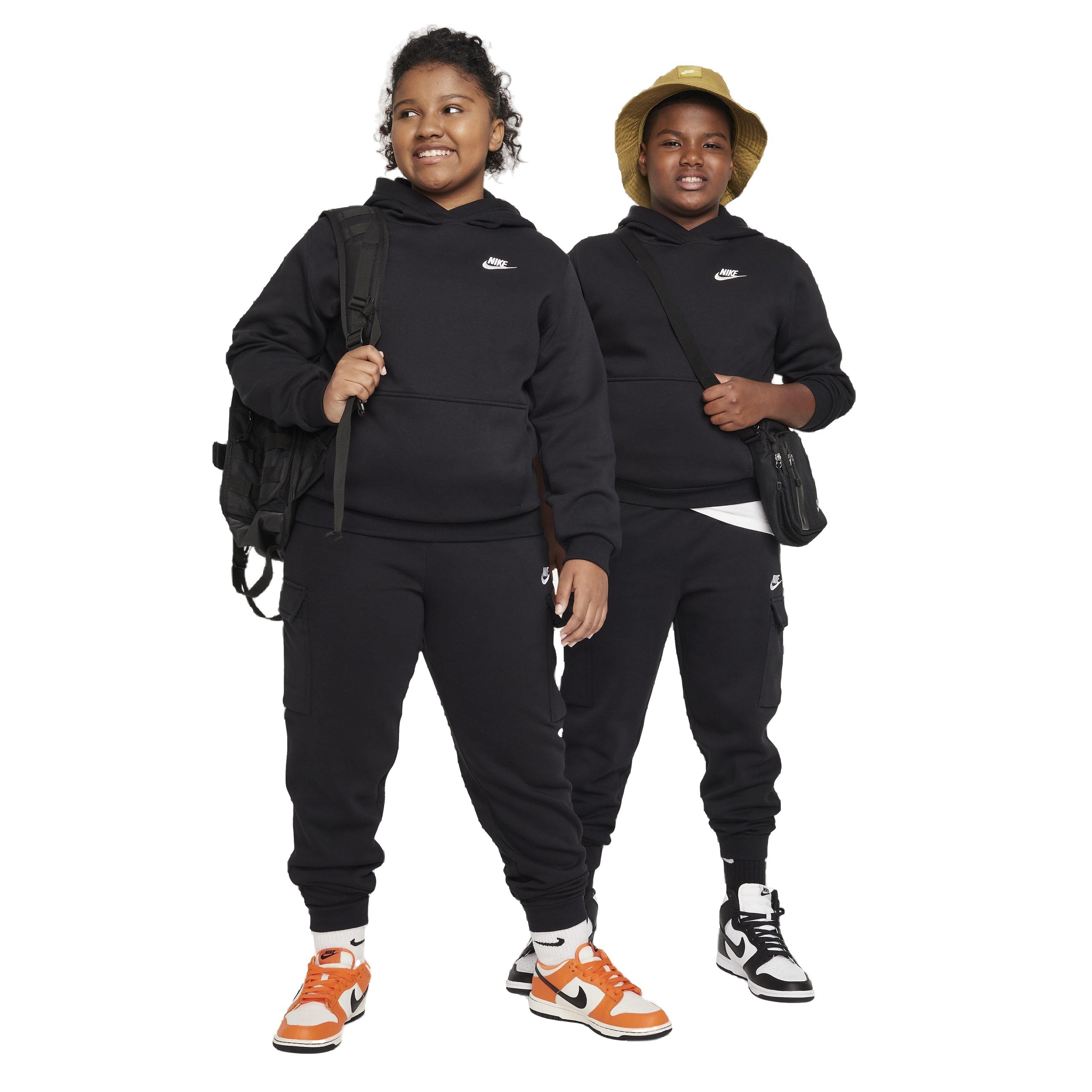 Nike Sportswear Club LBR Fleece Big Kids' Black Cargo Pants