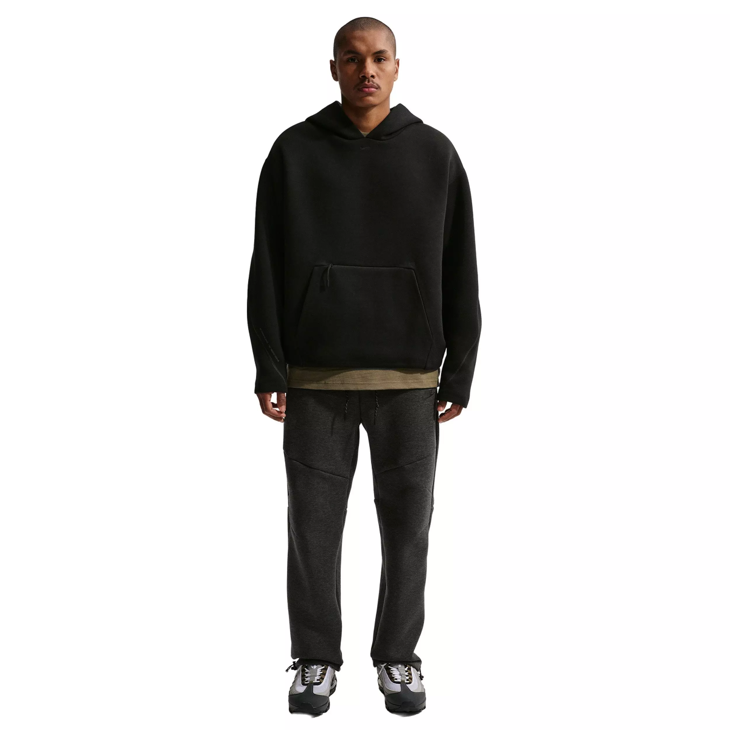 Nike Men's Tech Fleece Open-Hem Pants - BLACK