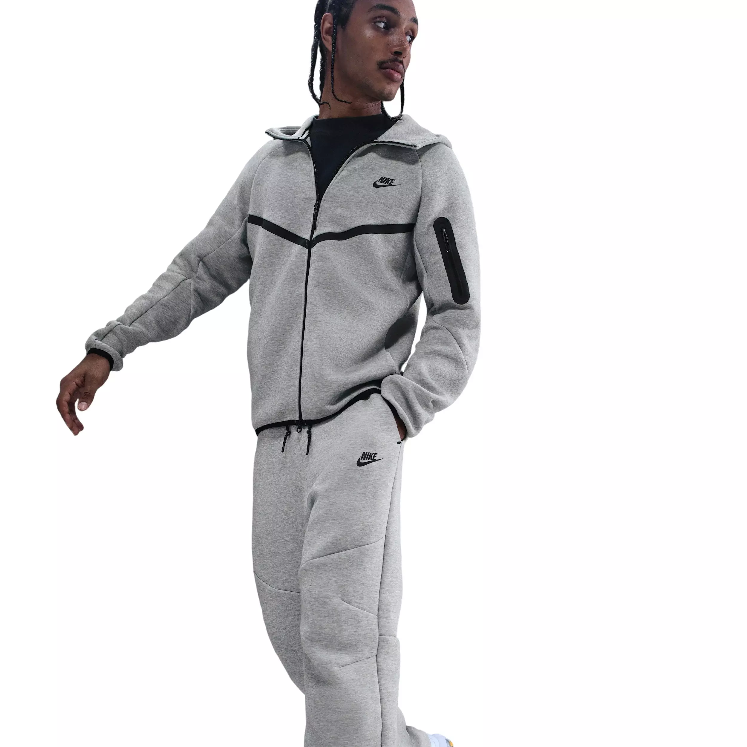 Nike Men's Tech Fleece Open-Hem Pants - GREY