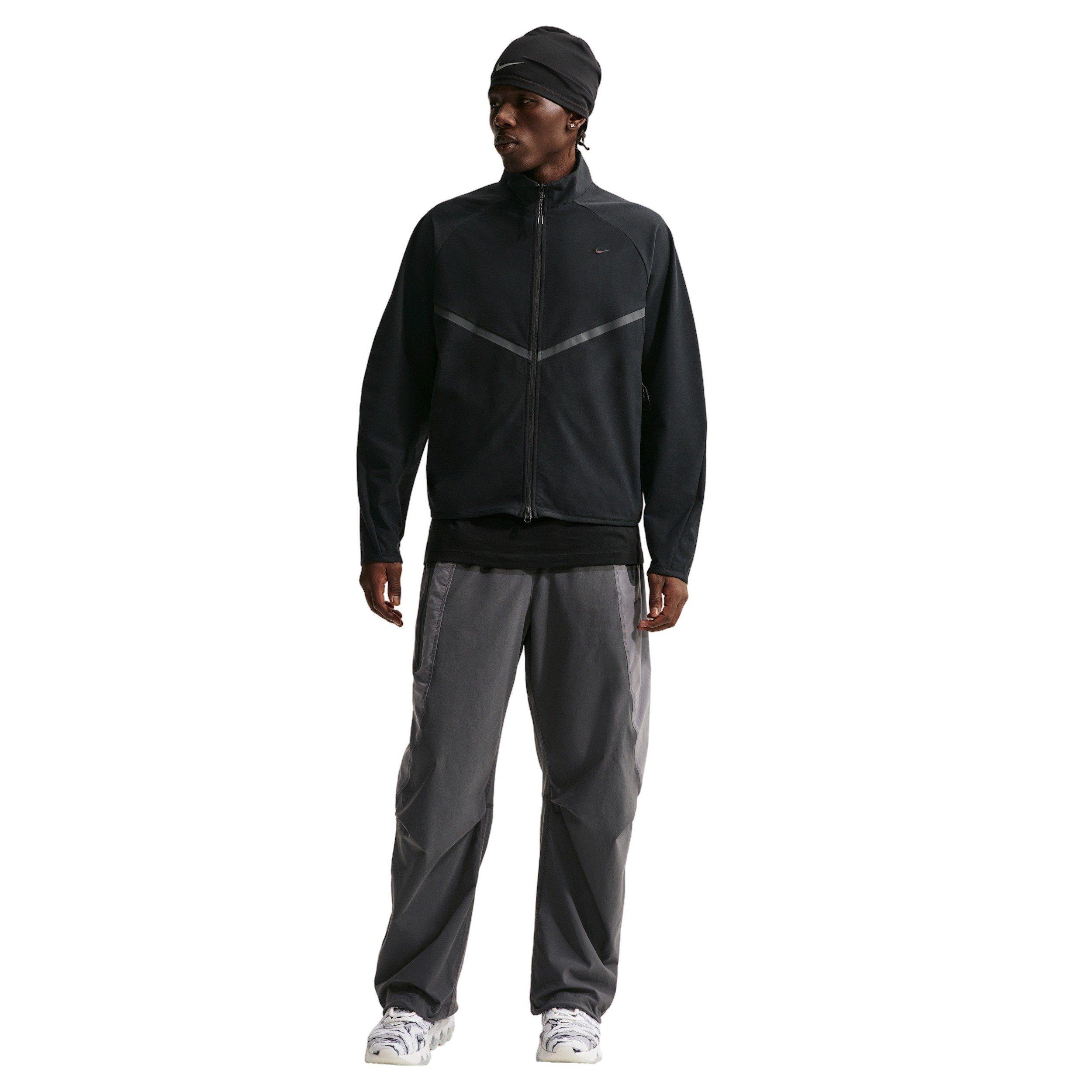 Nike Men's Sportswear Tech Dri-FIT Shori Knit Track Jacket - BLACK Thumbnail View 4