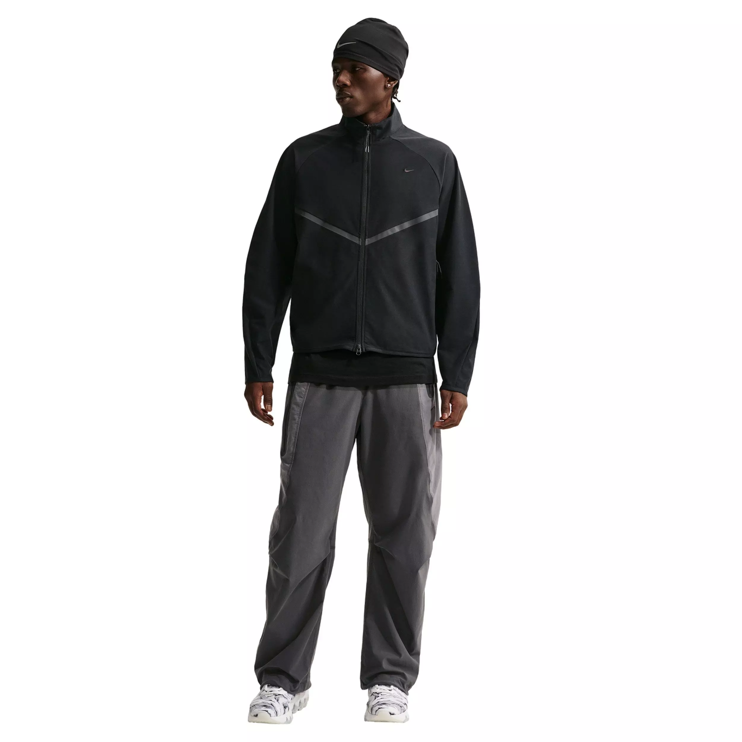 Nike Men's Sportswear Tech Dri-FIT Shori Knit Track Jacket - BLACK