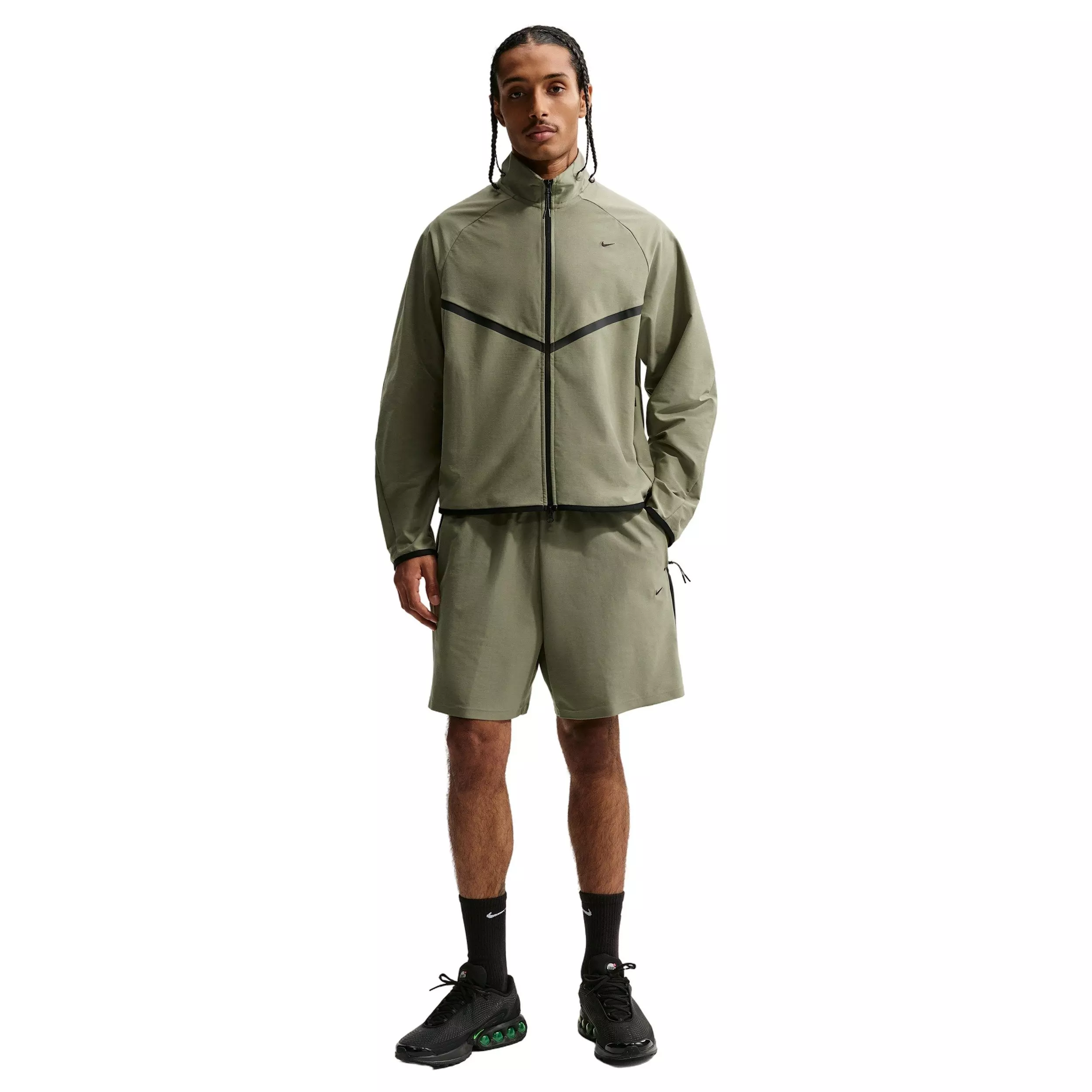 Nike Men's Sportswear Tech Dri-FIT Shori Knit Track Jacket - SILVER SAGE