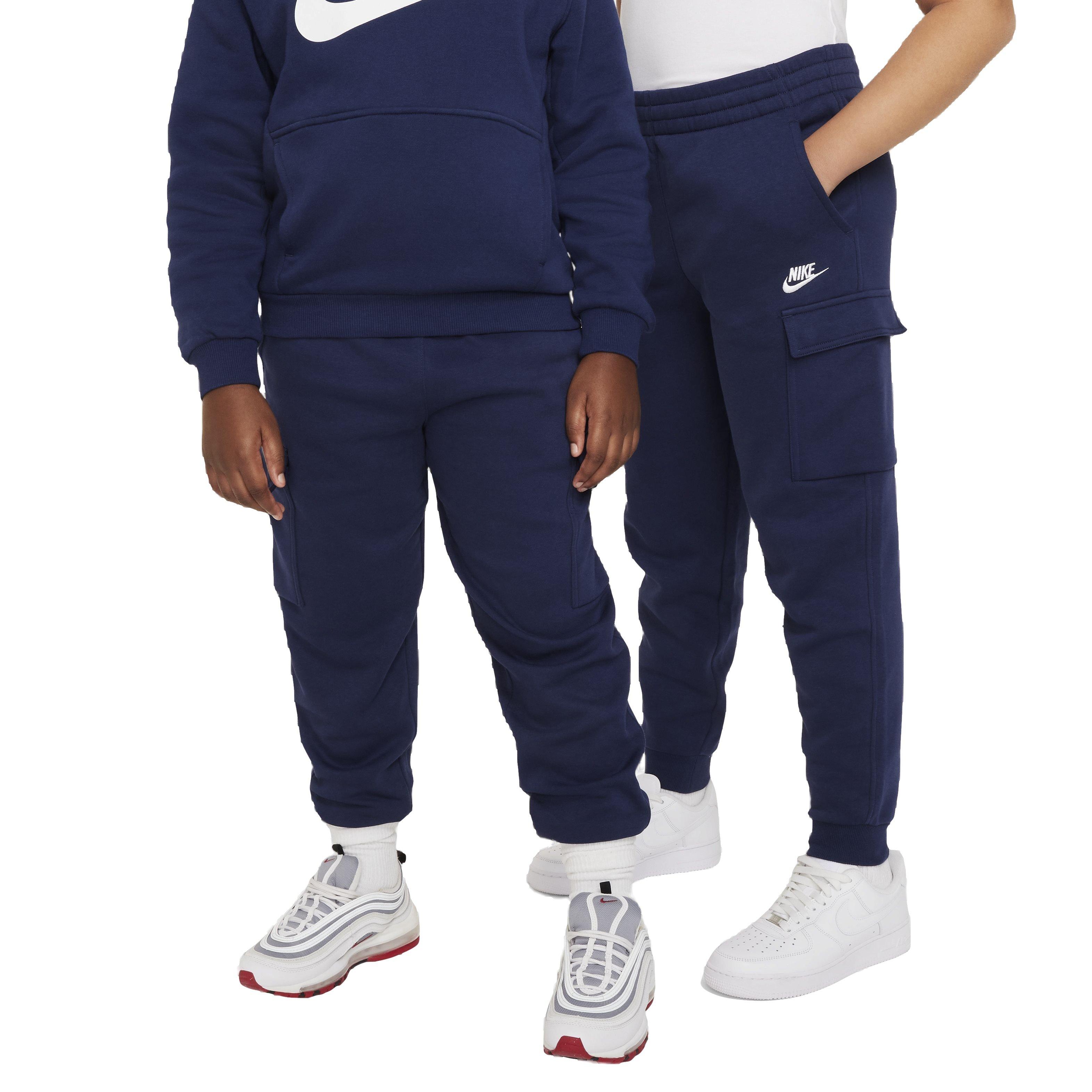 Nike Big Kids' Sportswear Club LBR Fleece Cargo Pants​ -Navy - Hibbett