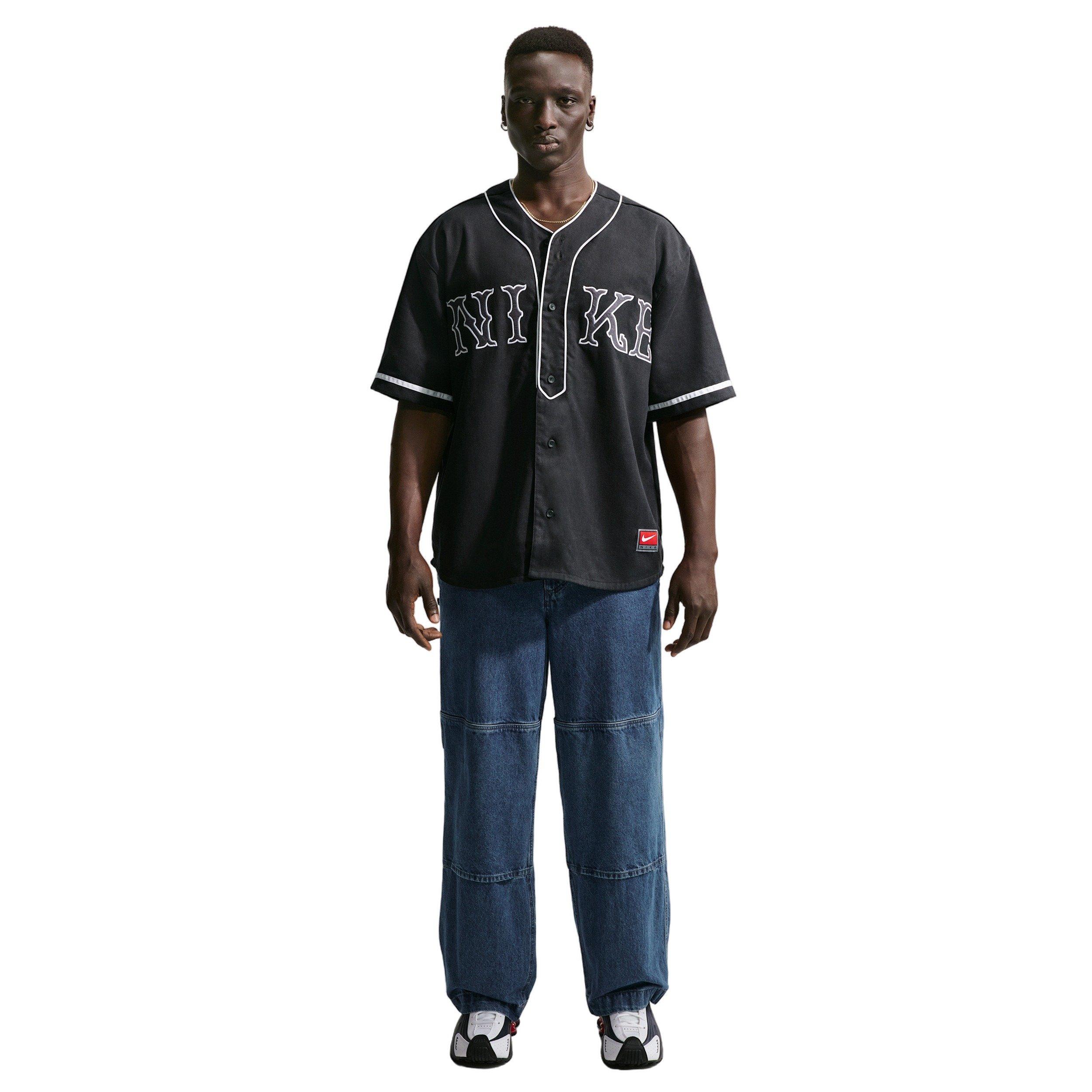 Nike Men's Life Short-Sleeve Vintage Sport Top - BLACK Thumbnail View 4